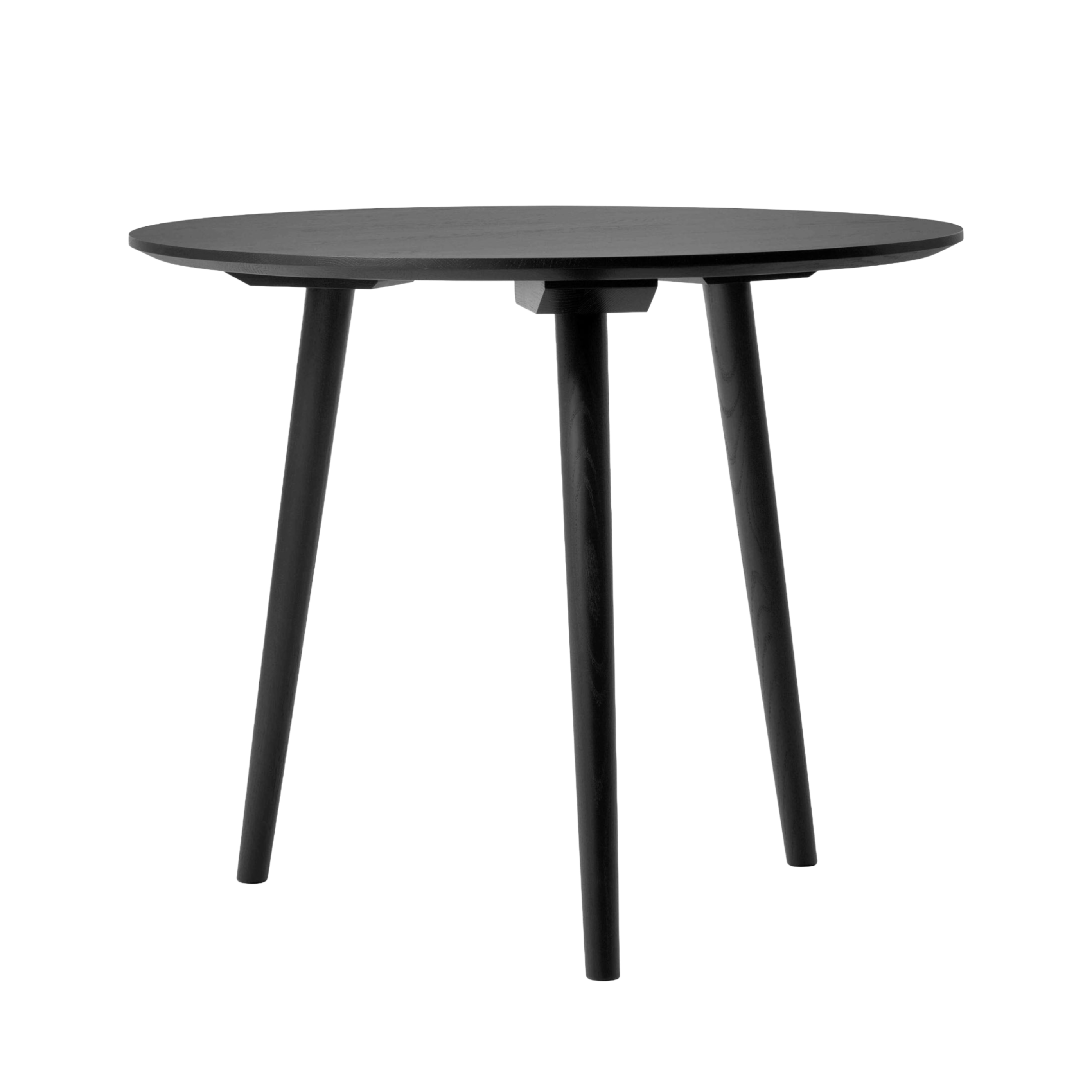 Ronde tafel IN BETWEEN zwart gelakt eiken