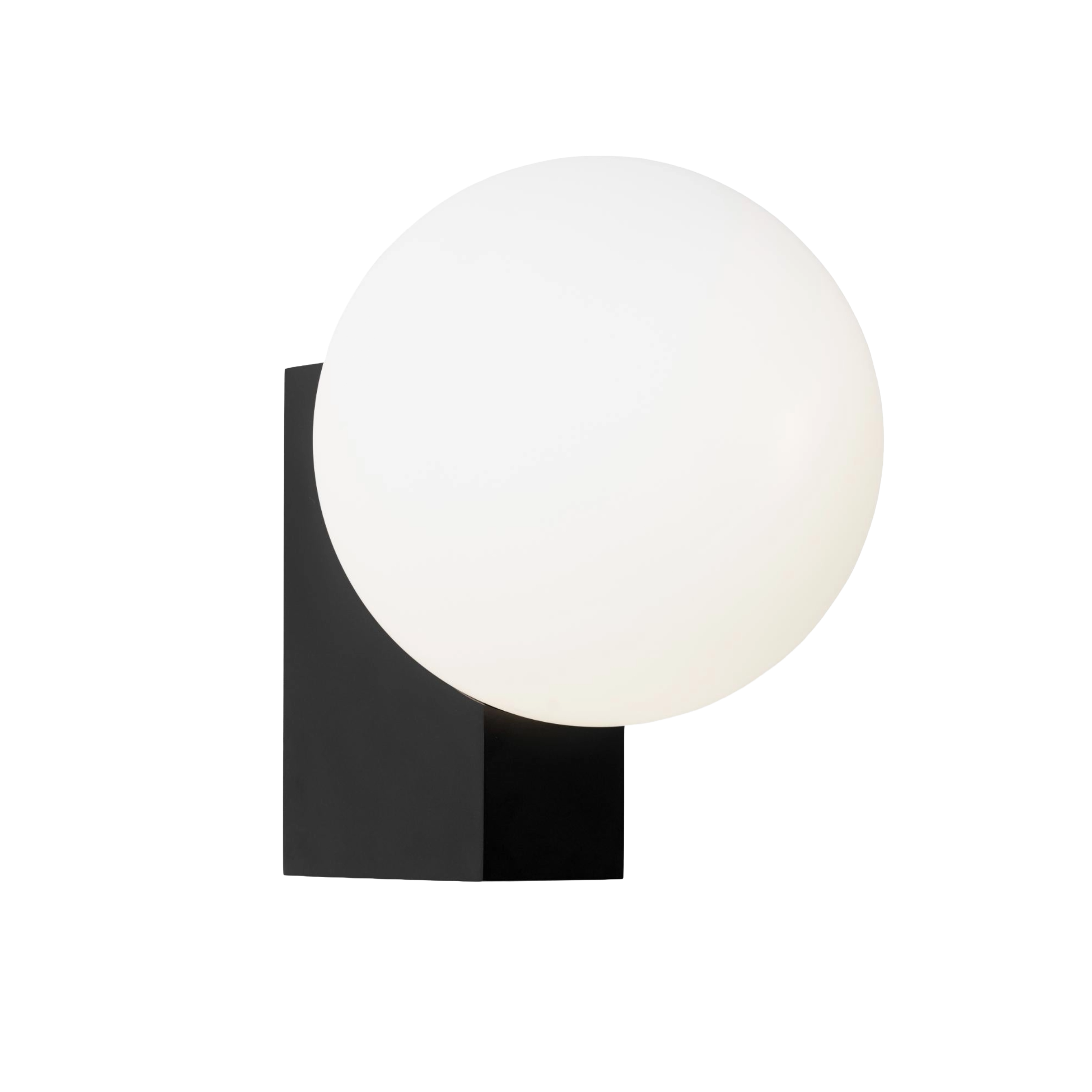 Wandlamp JOURNEY SH2 met glazen kap en zwarte voet