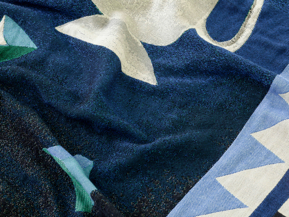 Dekbedovertrek MOMENTO JH46 marineblauw met beige
