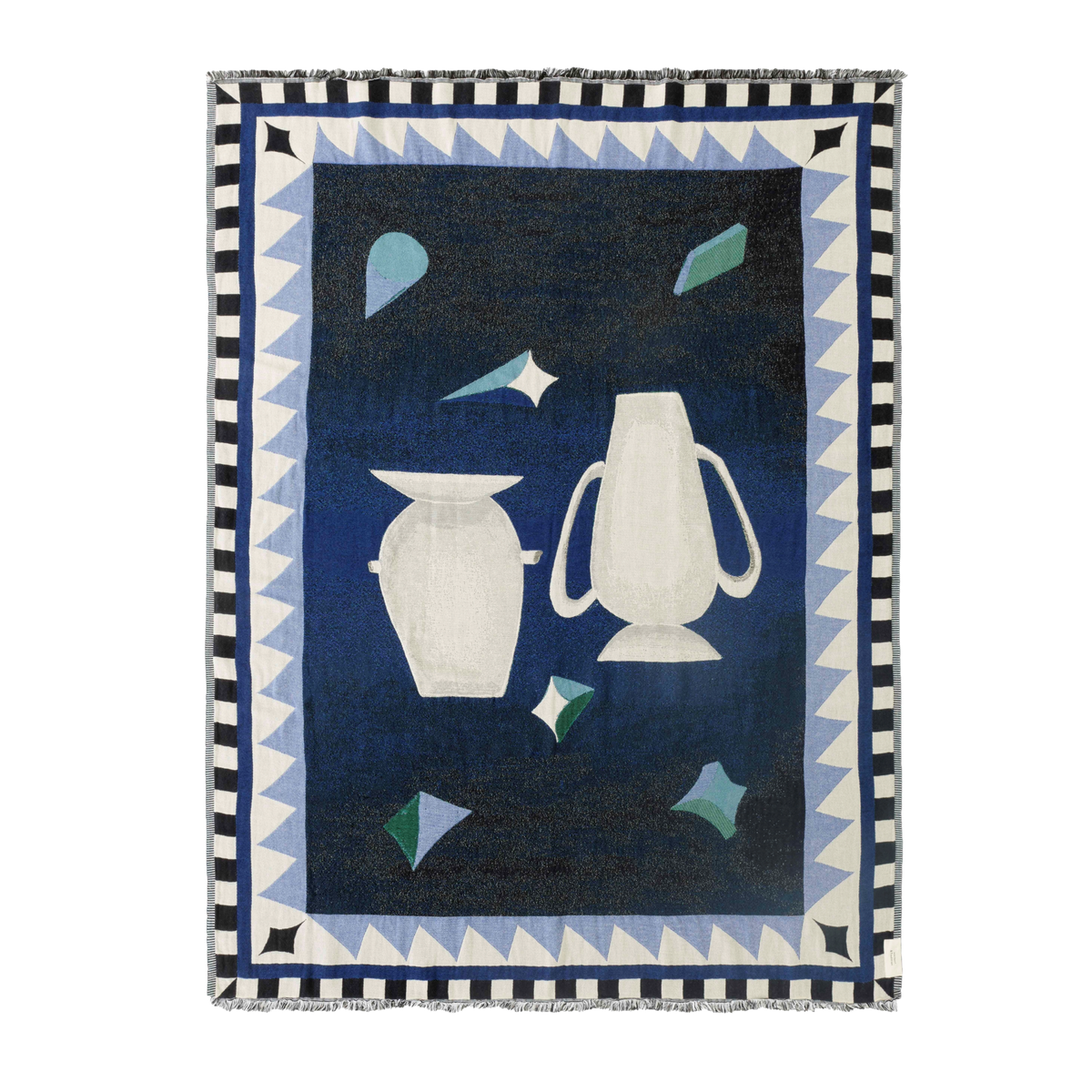 Dekbedovertrek MOMENTO JH46 marineblauw met beige