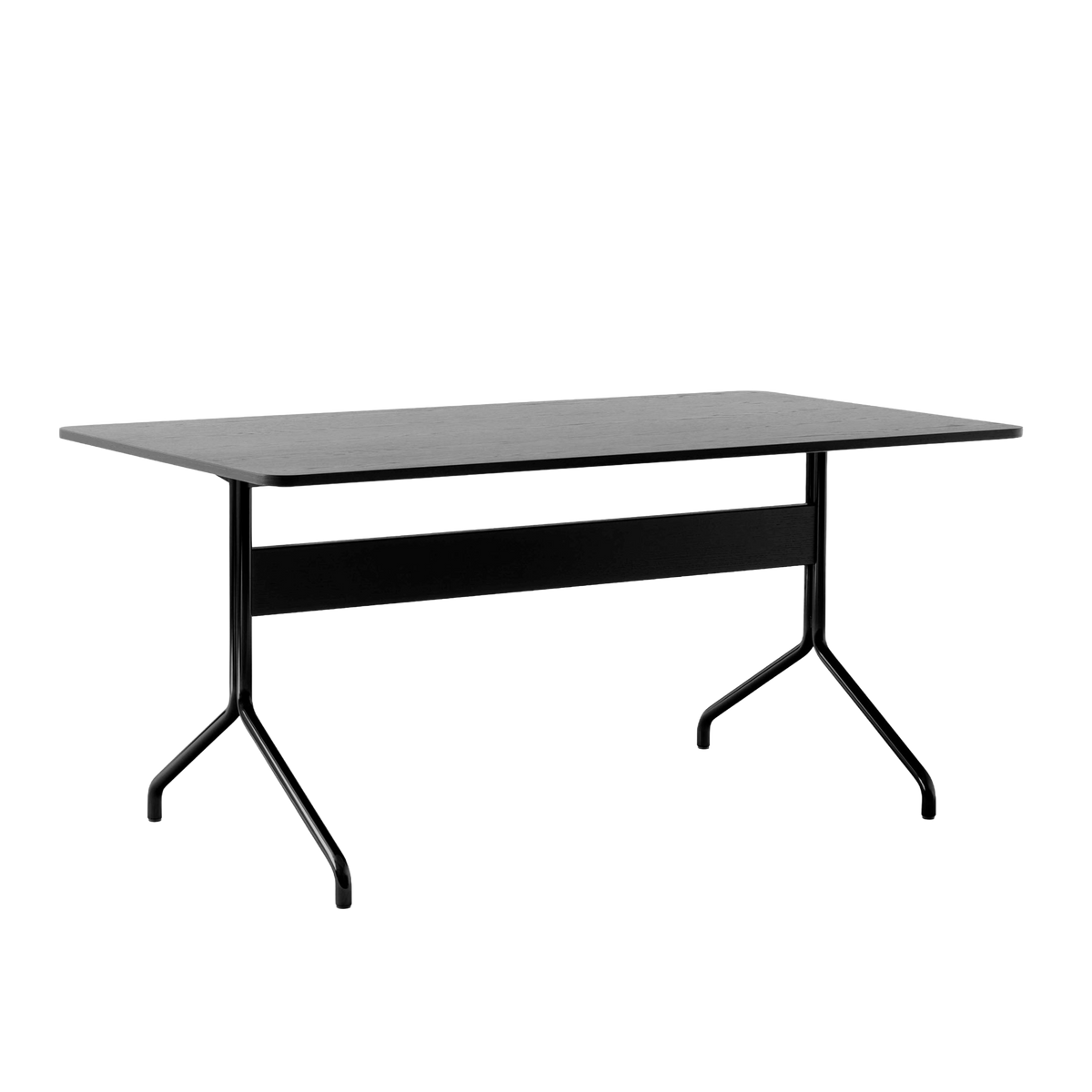 Zwarte geverfd eiken PAVILION tafel met zwarte basis