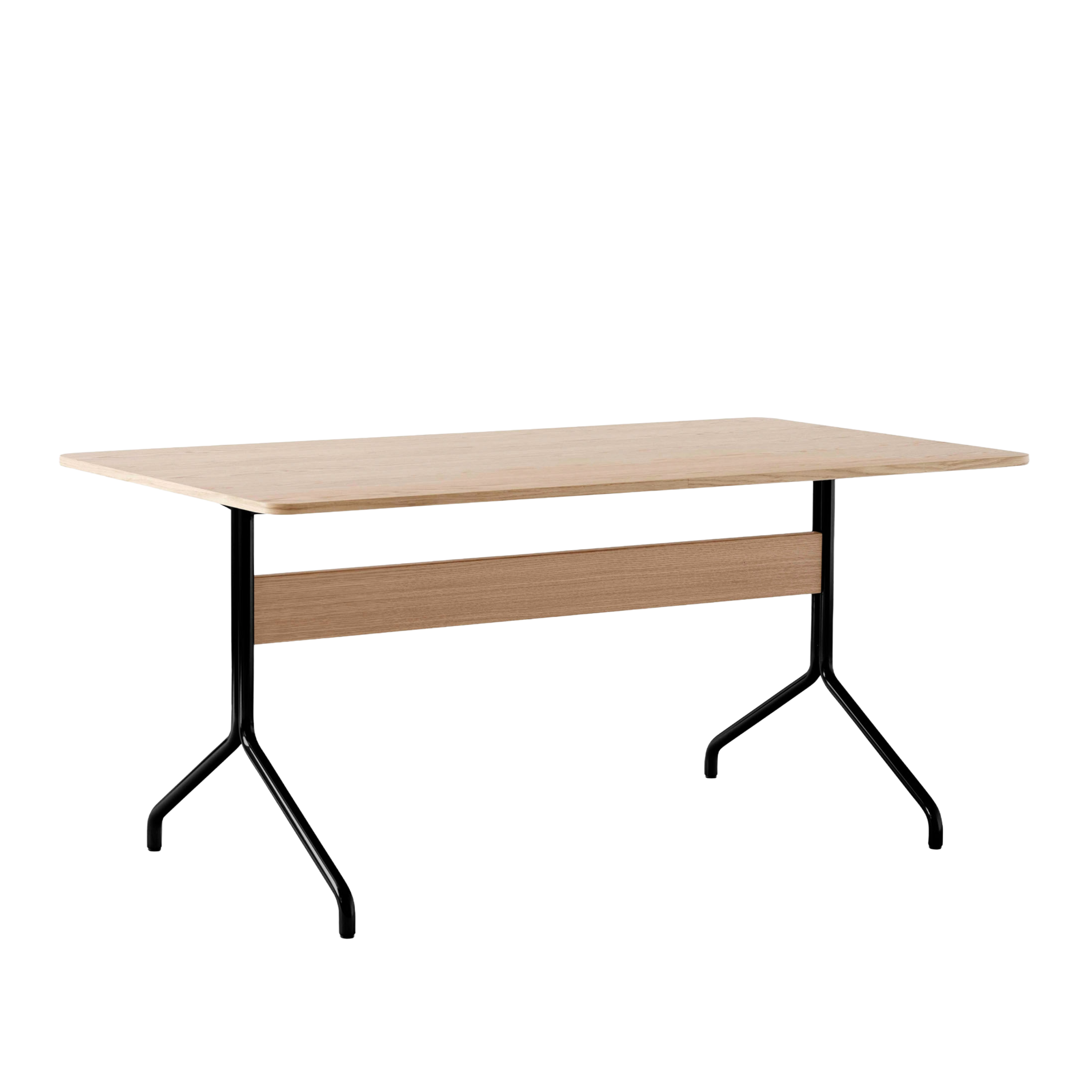 Geverfd eiken PAVILION tafel met zwarte basis