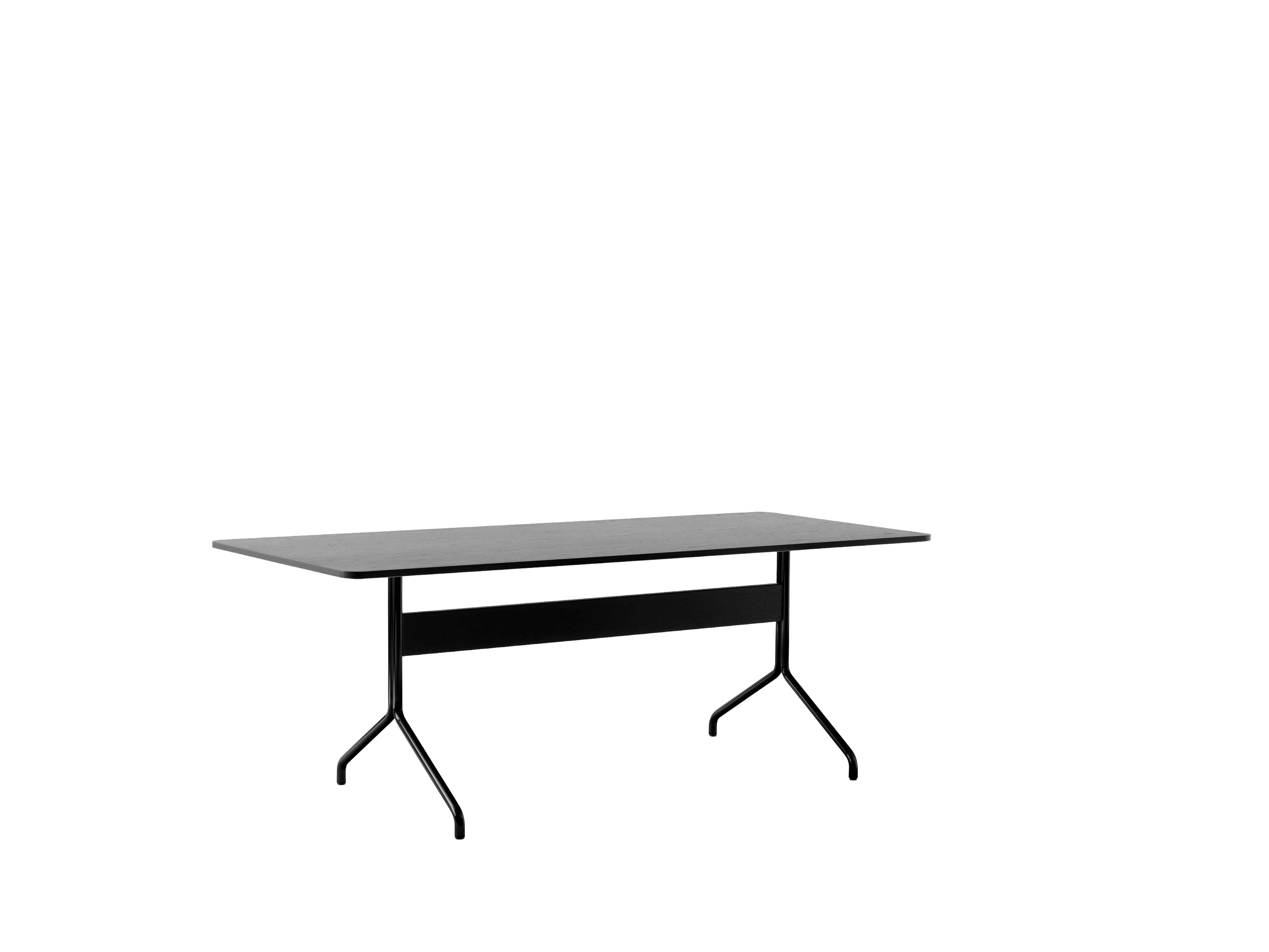 Zwarte geverfd eiken PAVILION tafel met zwarte basis