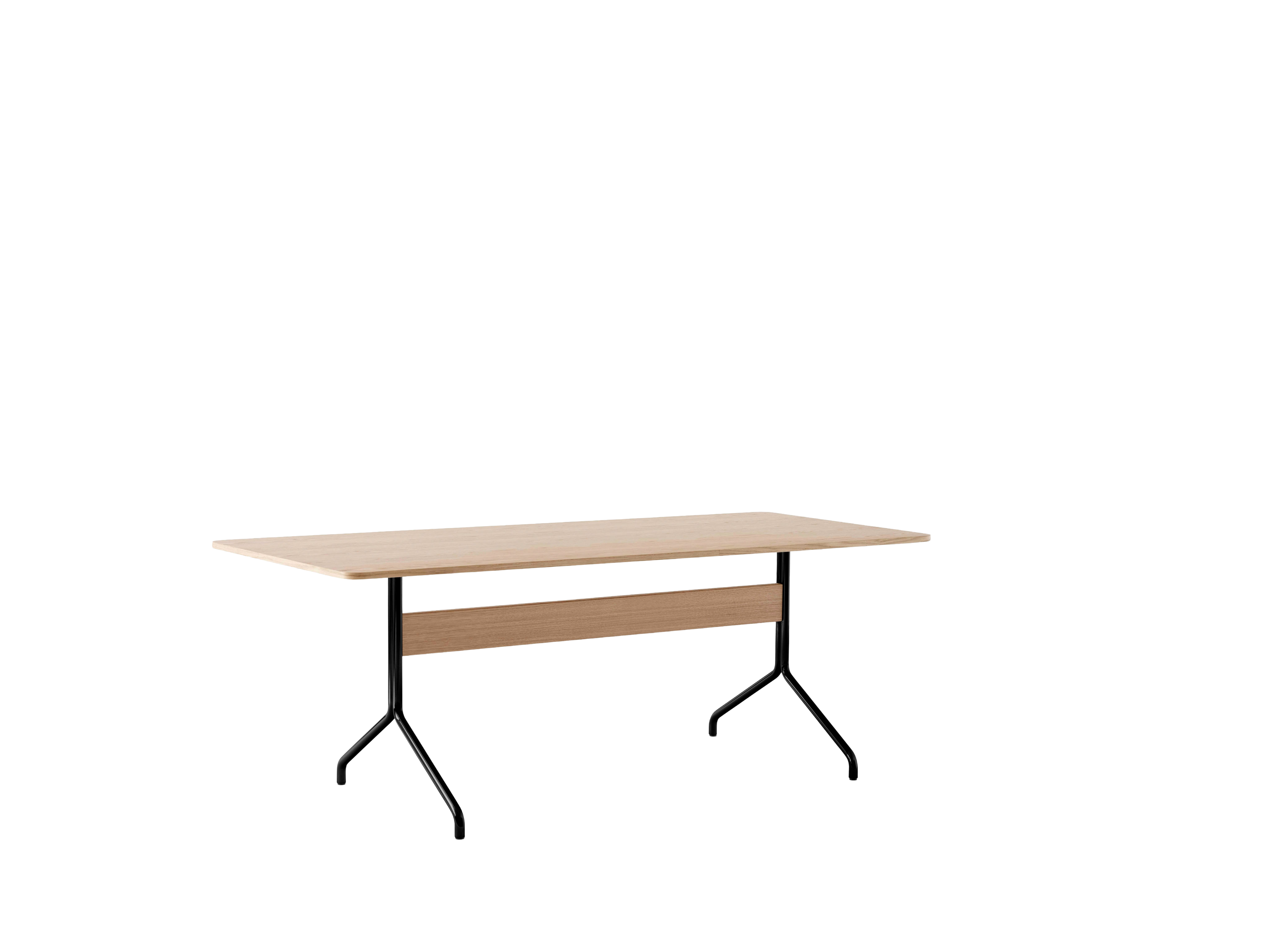 Geverfd eiken PAVILION tafel met zwarte basis