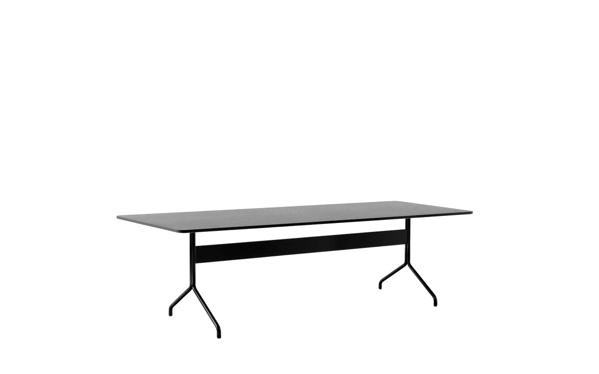 Zwarte geverfd eiken PAVILION tafel met zwarte basis