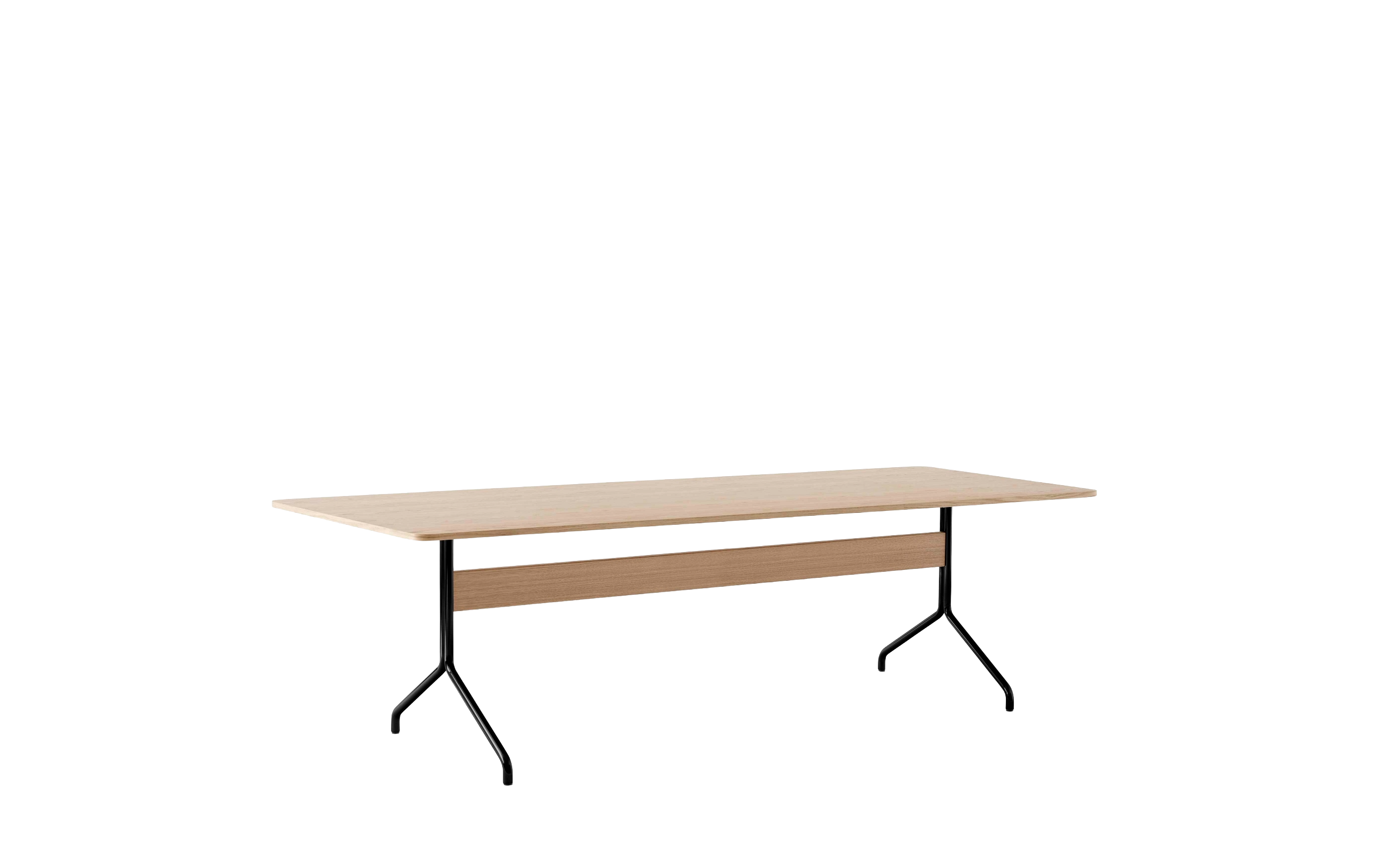 Geverfd eiken PAVILION tafel met zwarte basis
