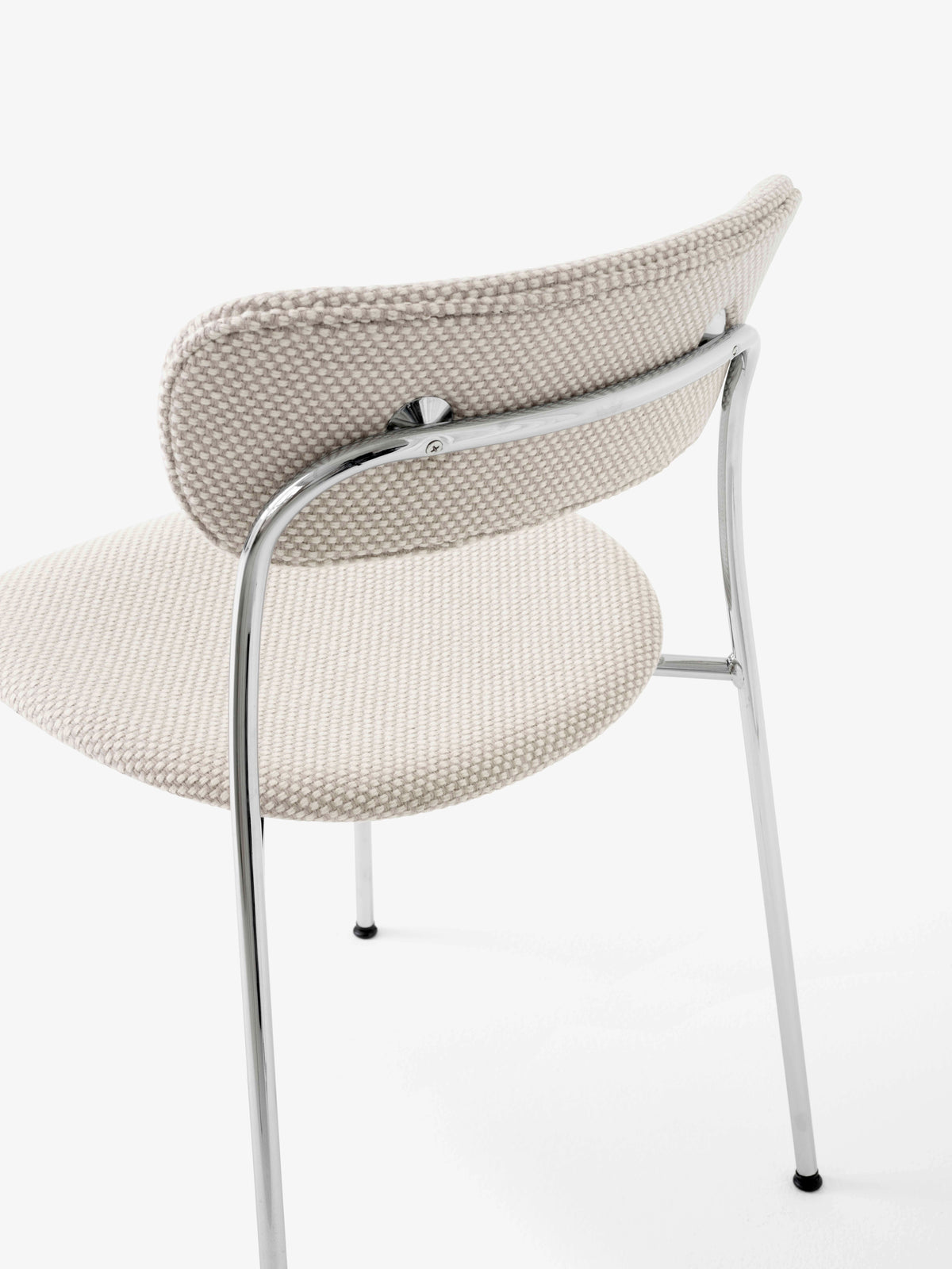 PAVILION AV12 stoel, gestoffeerd met een chroom basis