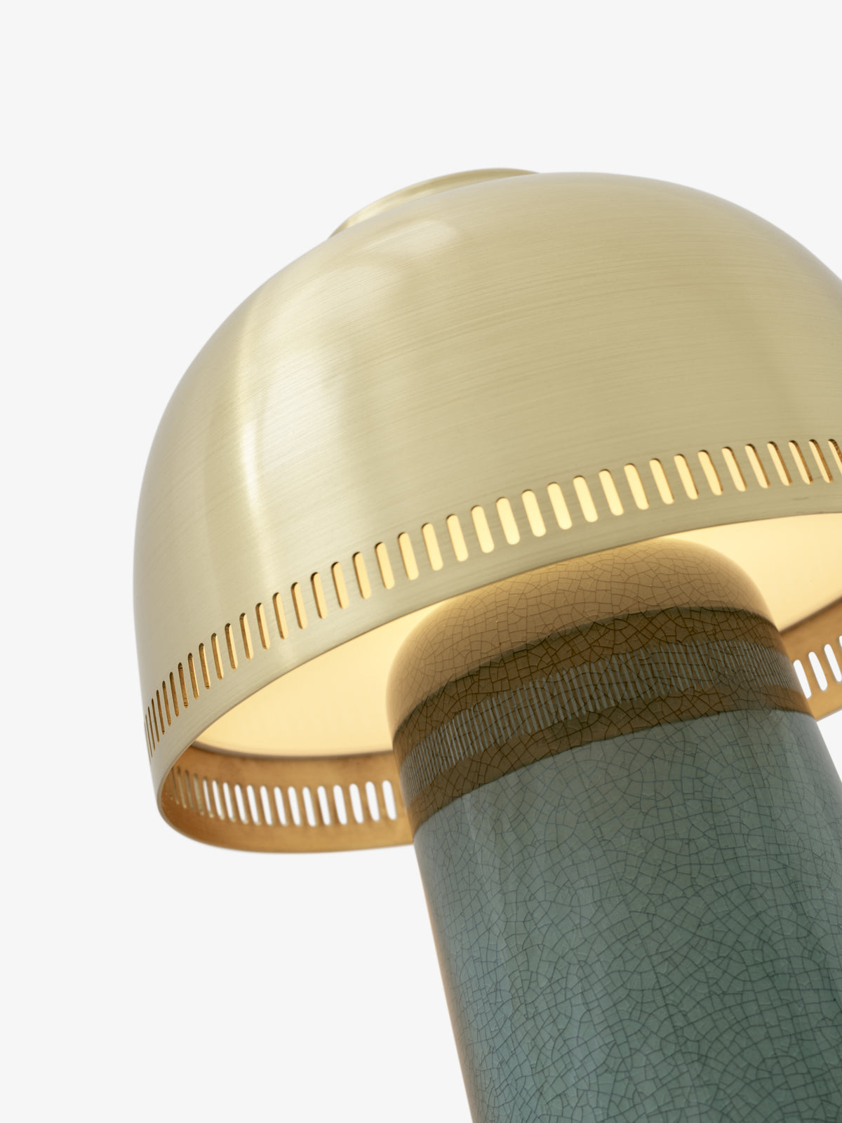 Draagbare lamp RAKU SH8 met messing kap en marmeren voet