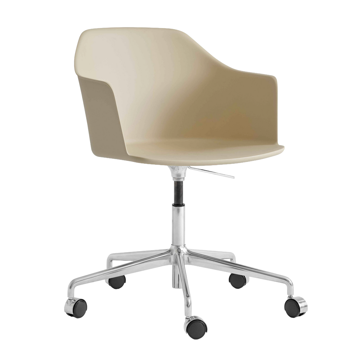 Bureau stoel RELY HW53 zandkleurig met aluminium basis