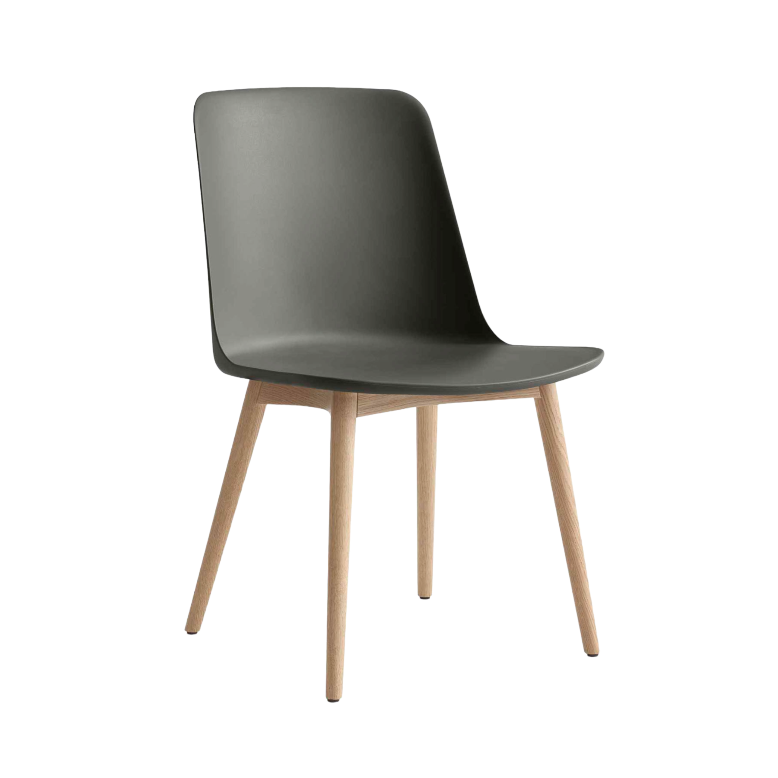 RELY HW71 stoel grafiet met eiken basis