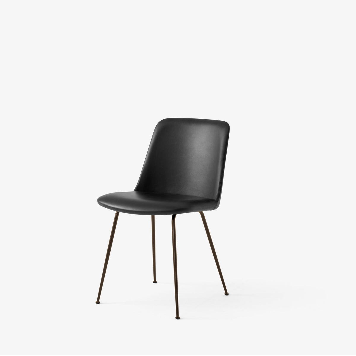 RELY HW8 stoel met zwarte basis, gestoffeerd