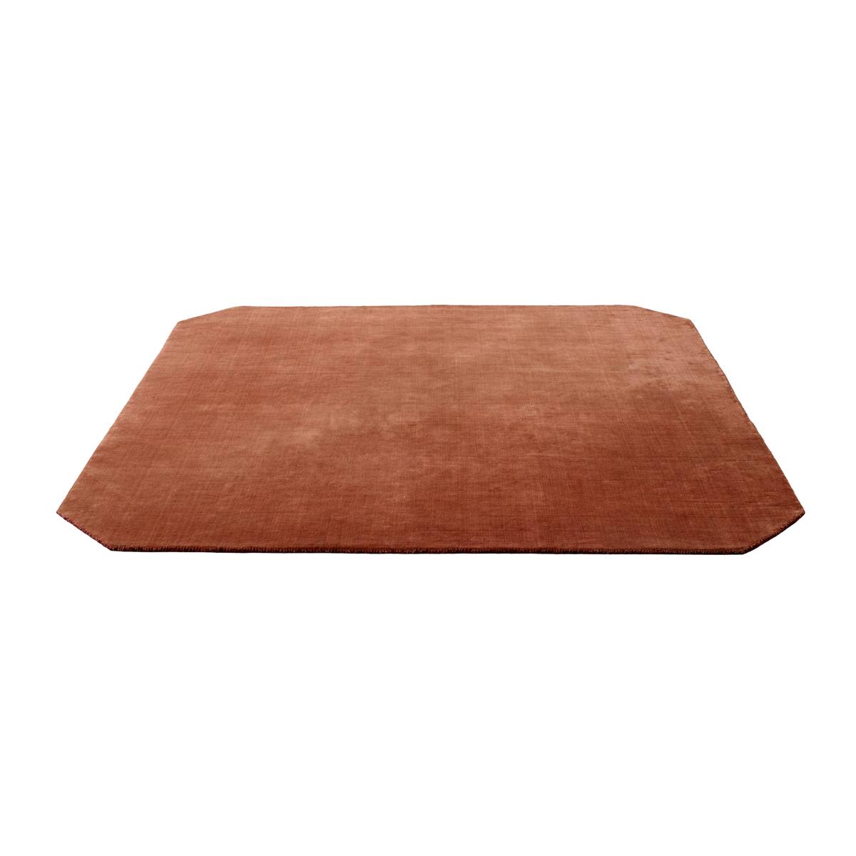 Vierkante vloerkleed met afgeronde hoeken THE MOOR gedempt rood