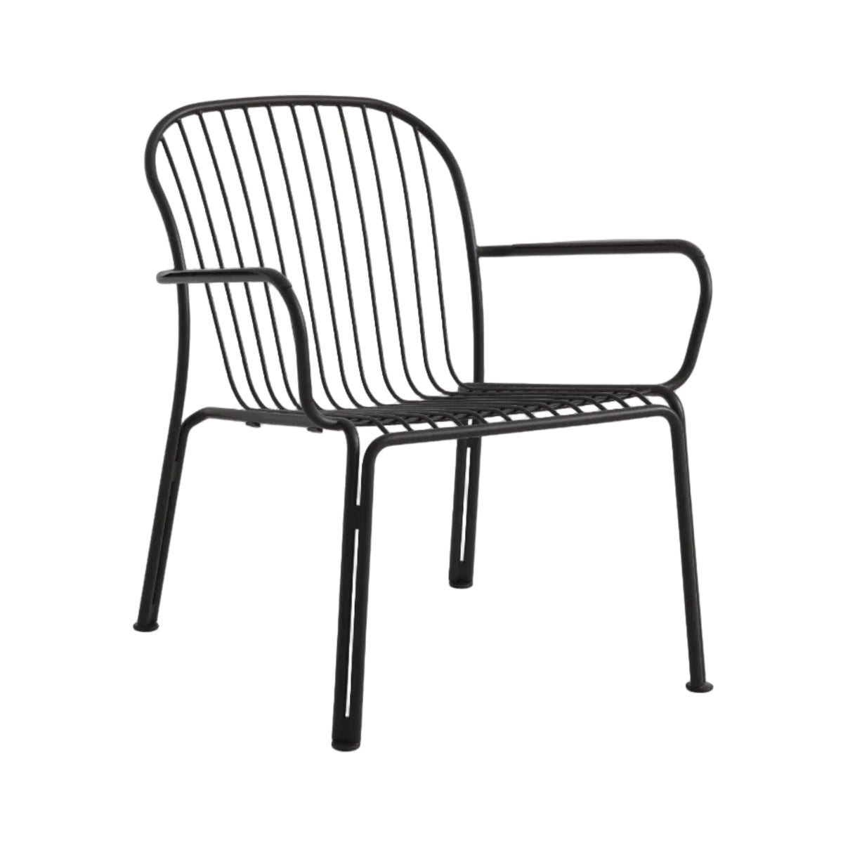 Buitenfauteuil met armleuningen THORVALD SC101 zwart