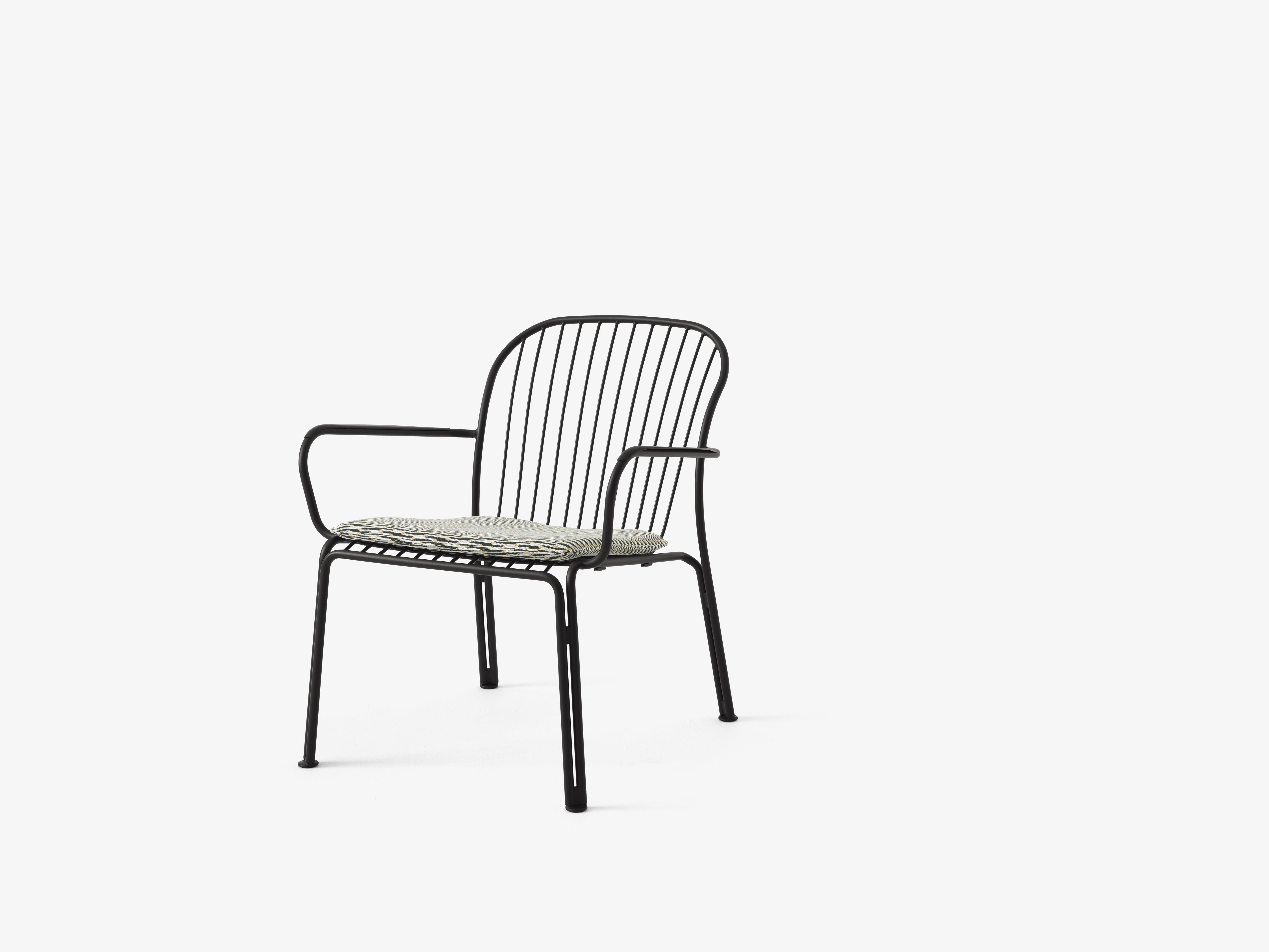 Buitenfauteuil met armleuningen THORVALD SC101 zwart