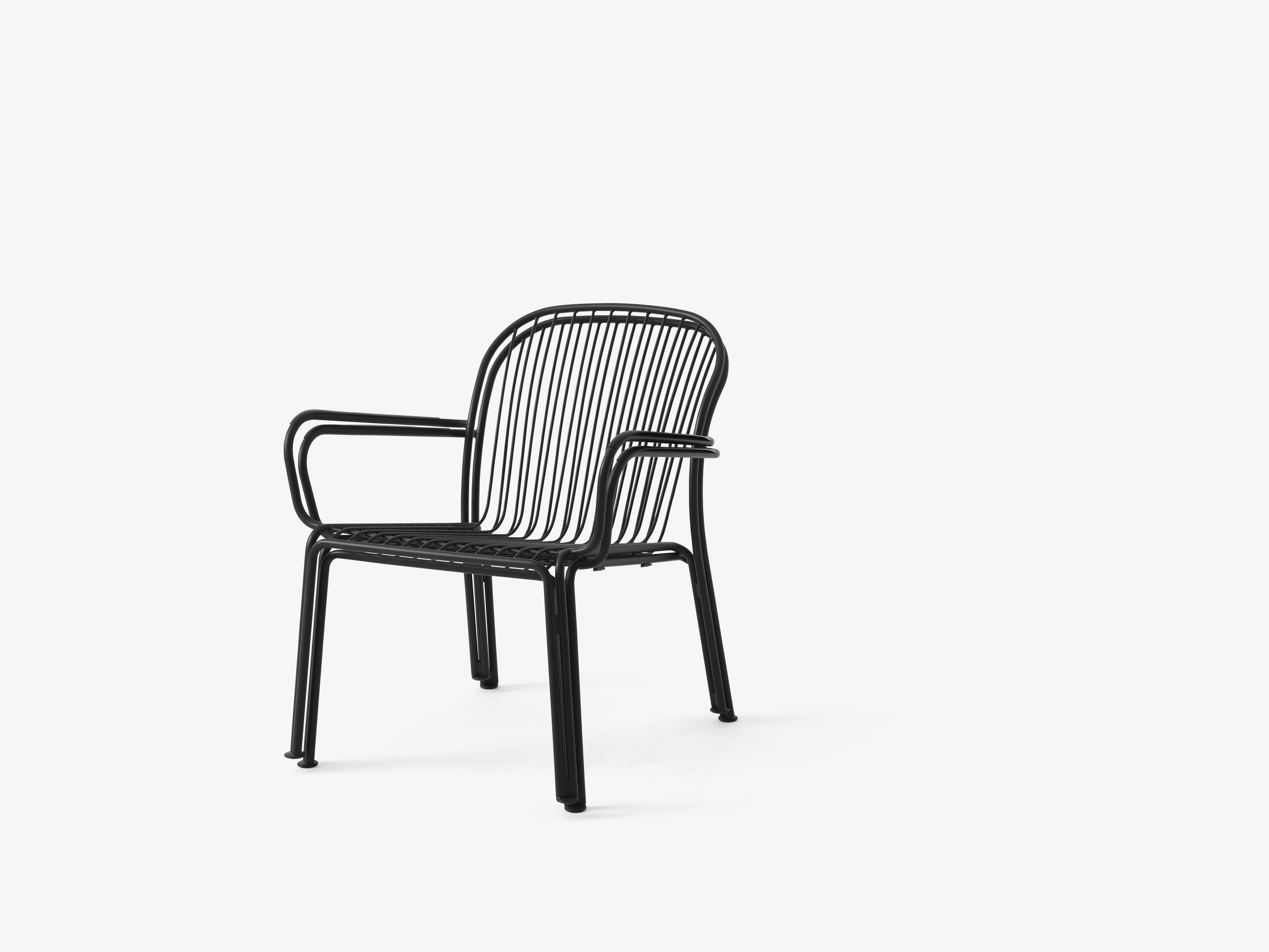 Buitenfauteuil met armleuningen THORVALD SC101 zwart