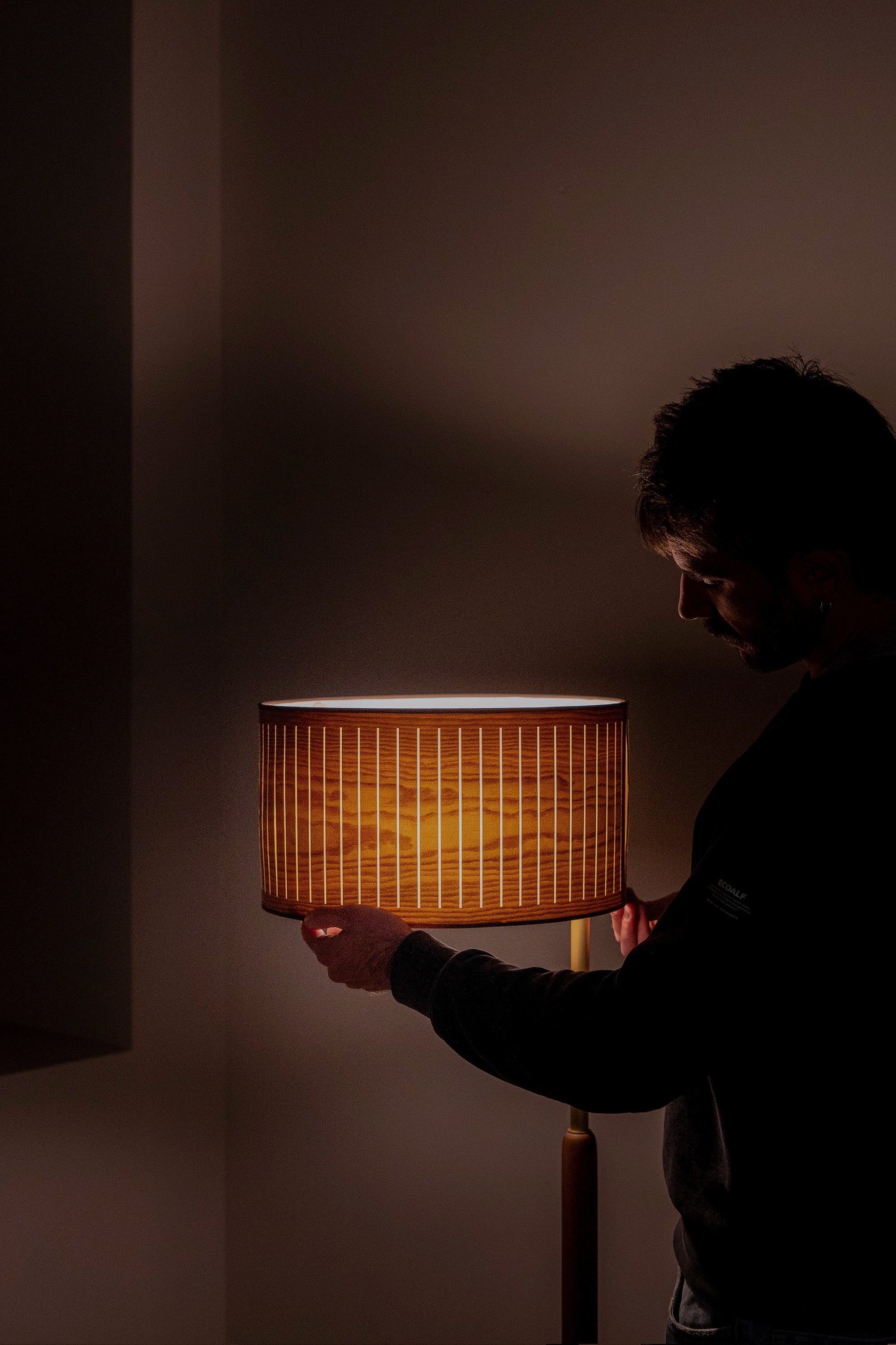 AUTUMN walnut wood floor lamp