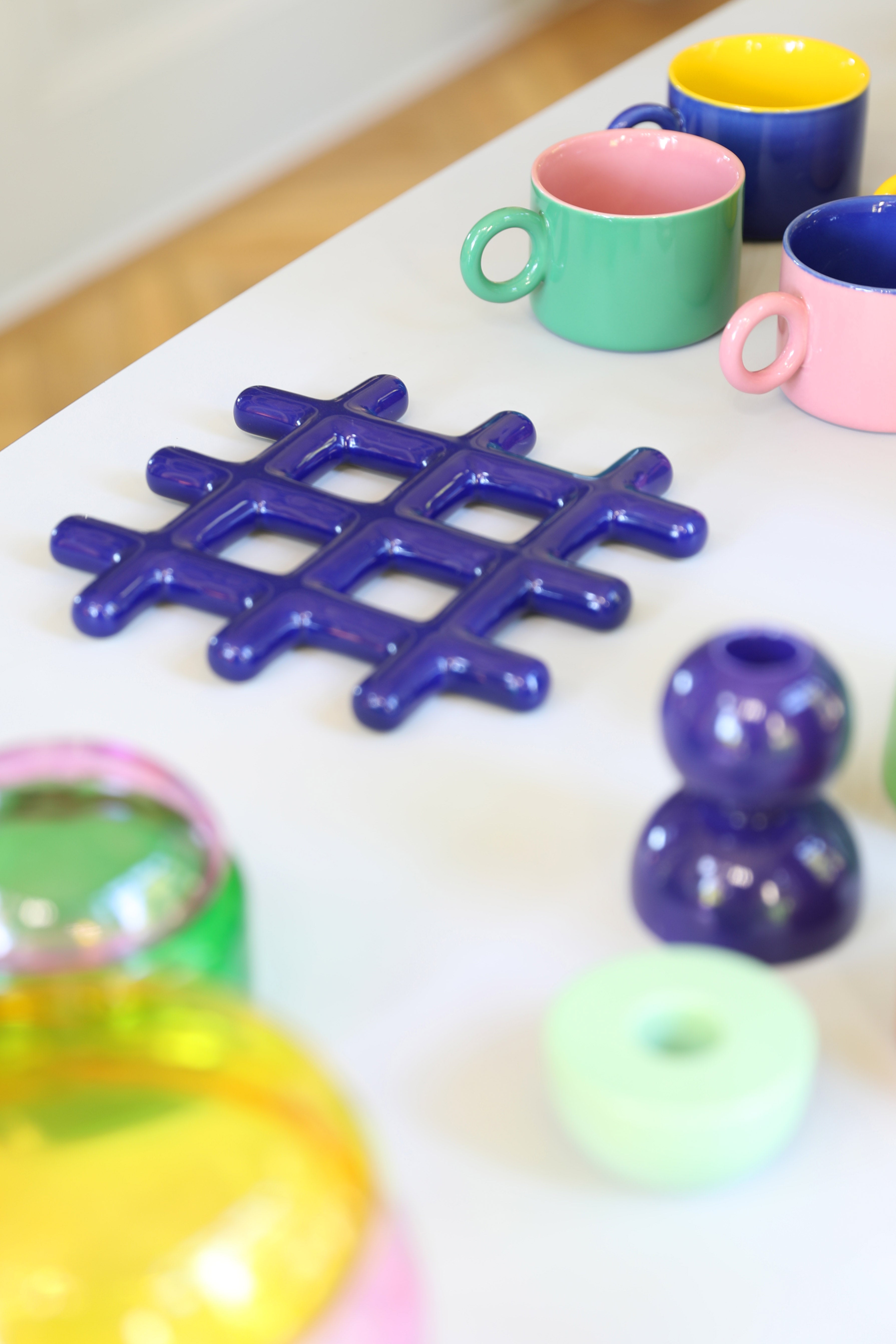 Untersetzer GRID blau