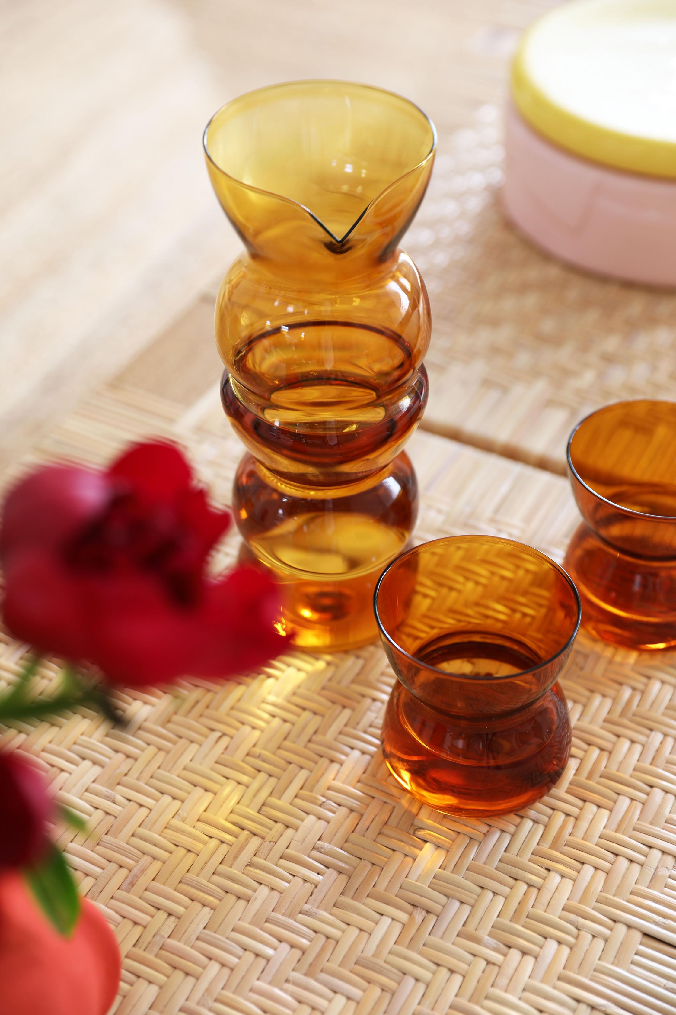 TOTEM glazen set bruin