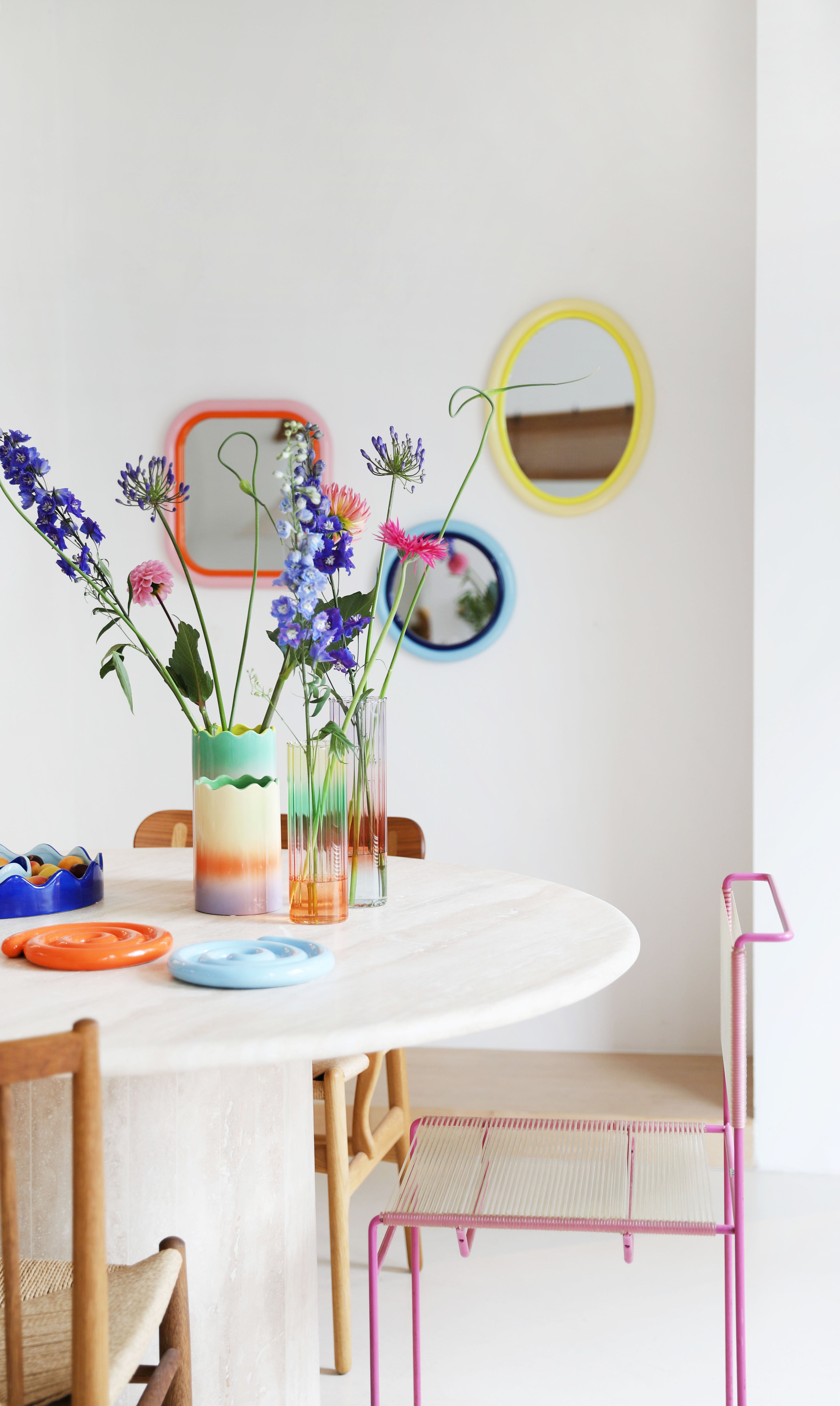 Vase GRADIENT lila mit orange