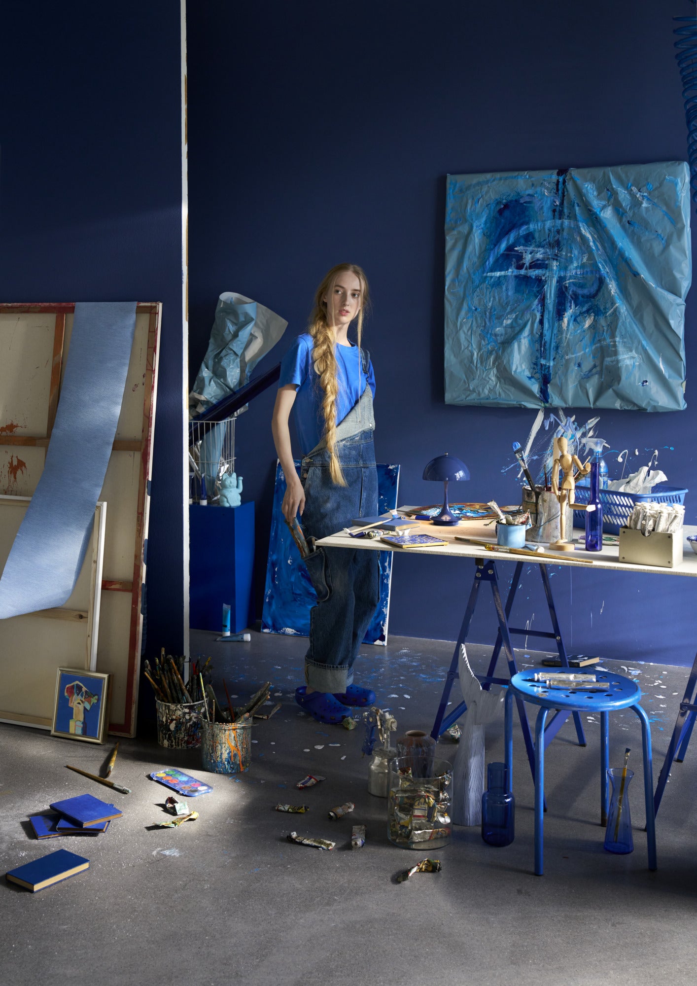 Tragbare Lampe PANTHELLA 160 Indigo