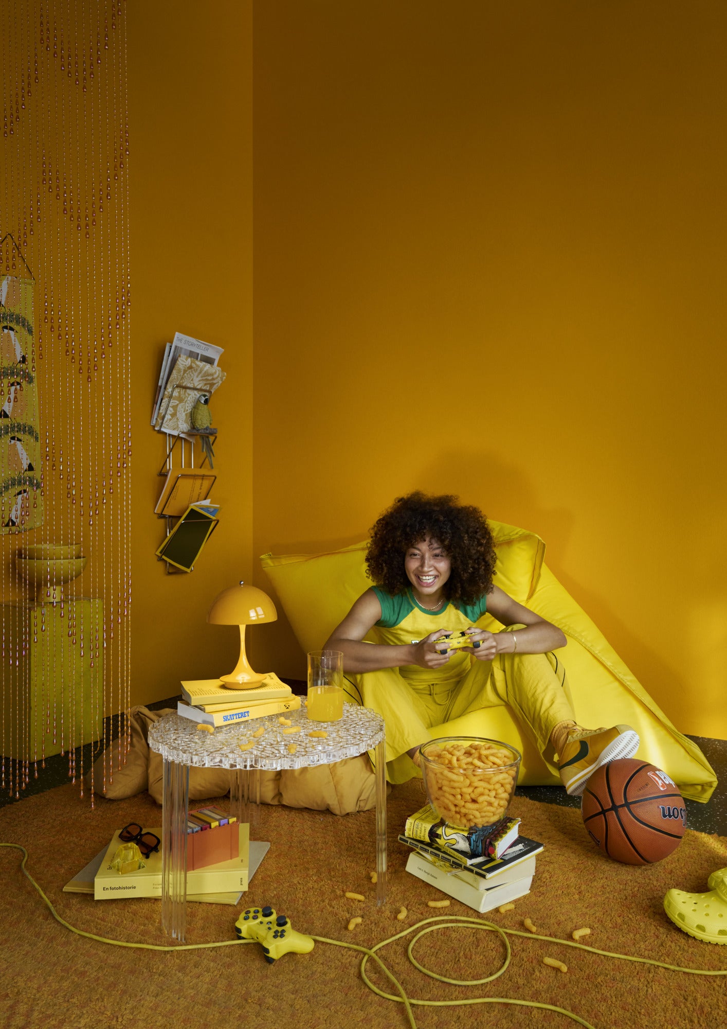 Draagbare lamp PANTHELLA 160 geel