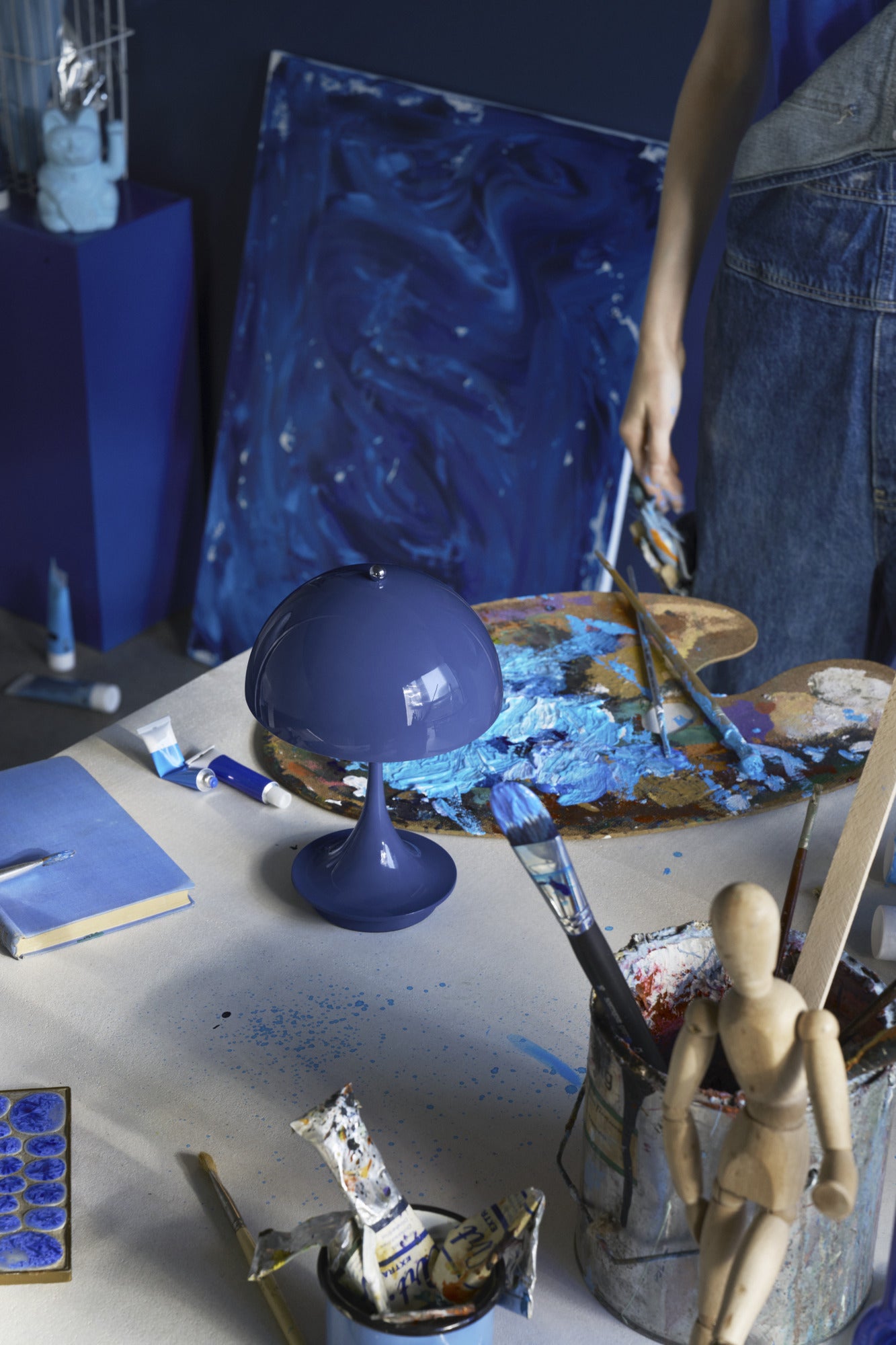 Tragbare Lampe PANTHELLA 160 Indigo