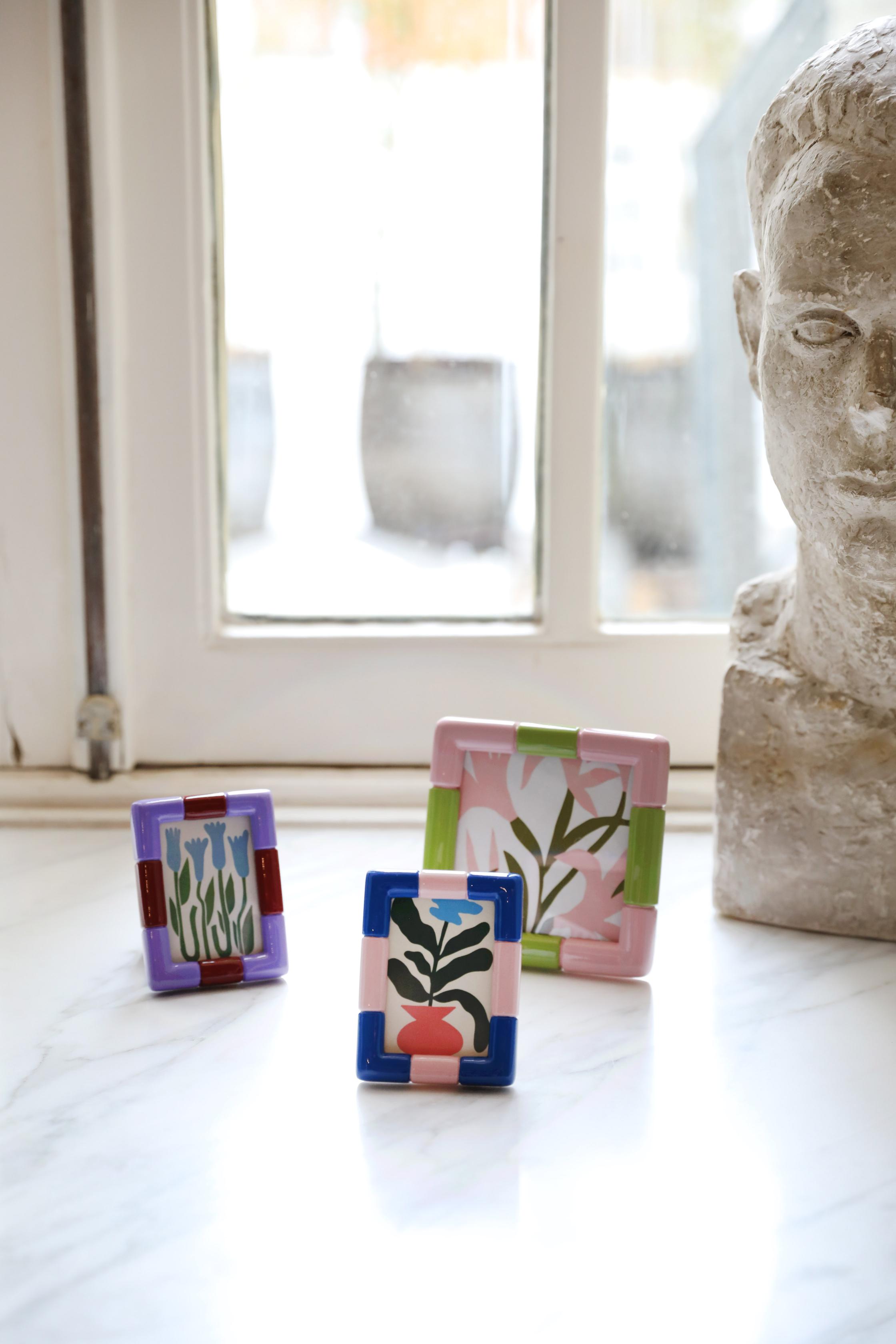 RIFT RECTANGLE photo frame lilac with purple