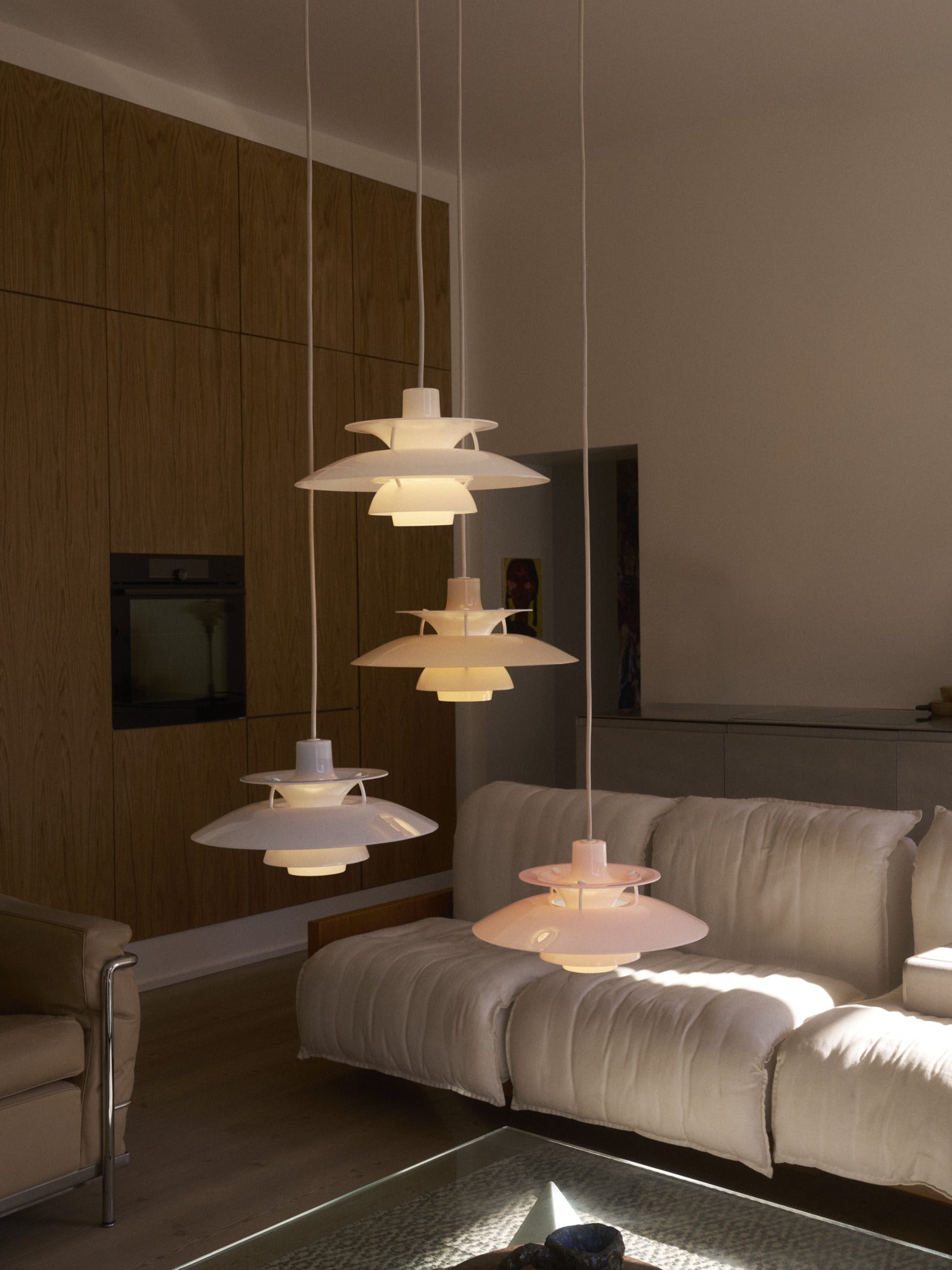 Lampa wisząca PH 5 OPAL jasnoróżowy
