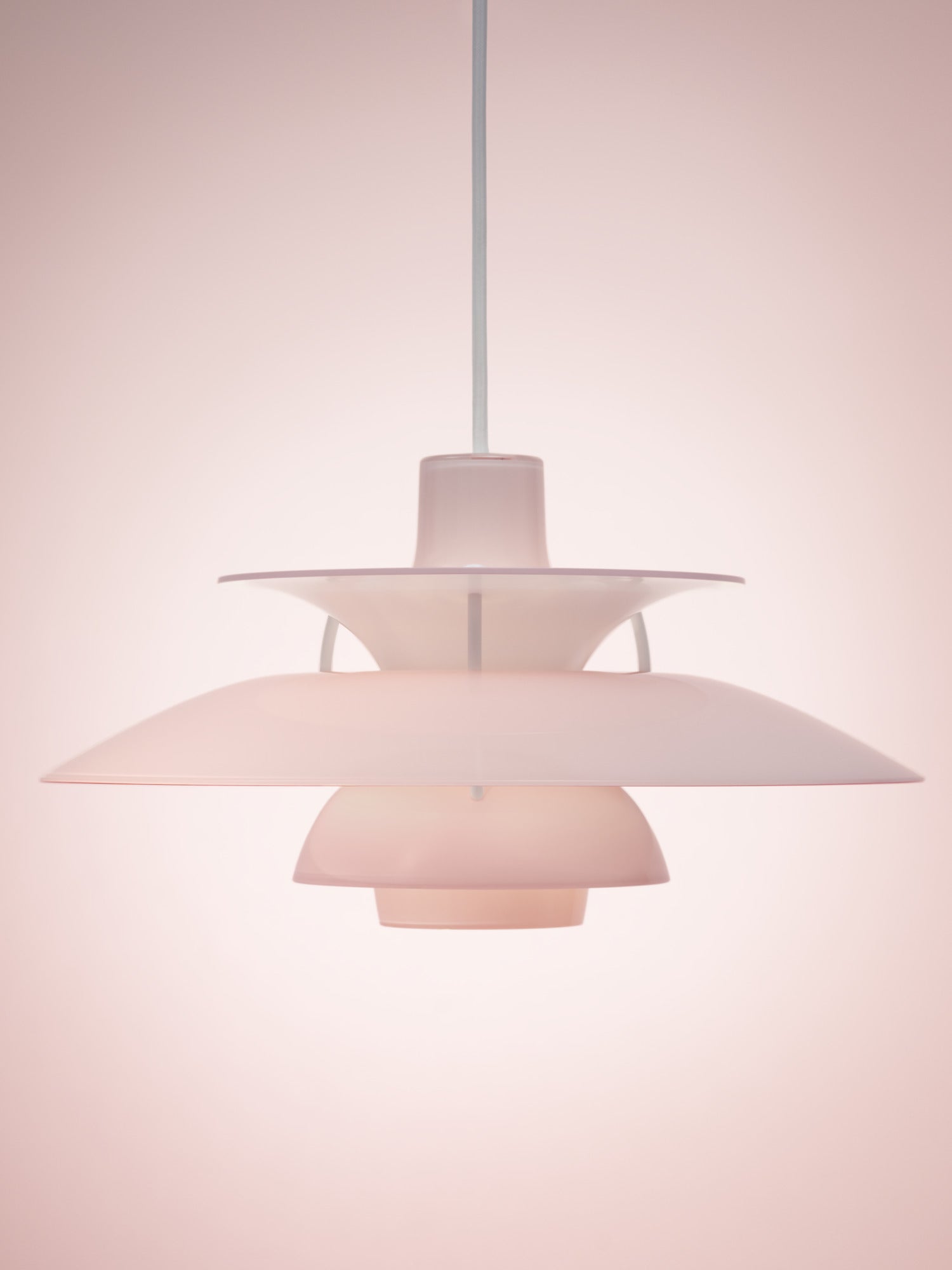 Lampa wisząca PH 5 OPAL jasnoróżowy