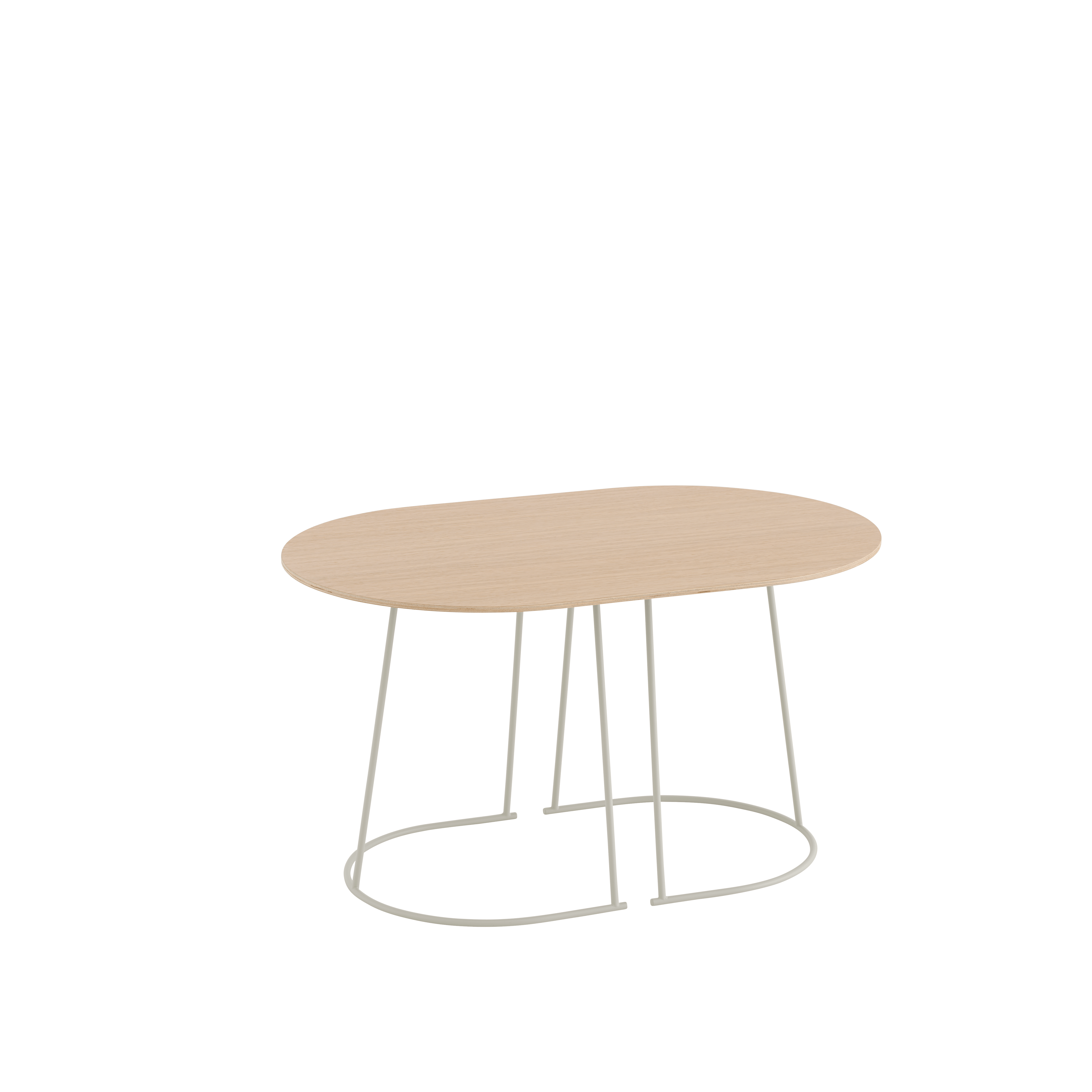 Lounge tafel AIRY eikenfineer met gebroken witte basis