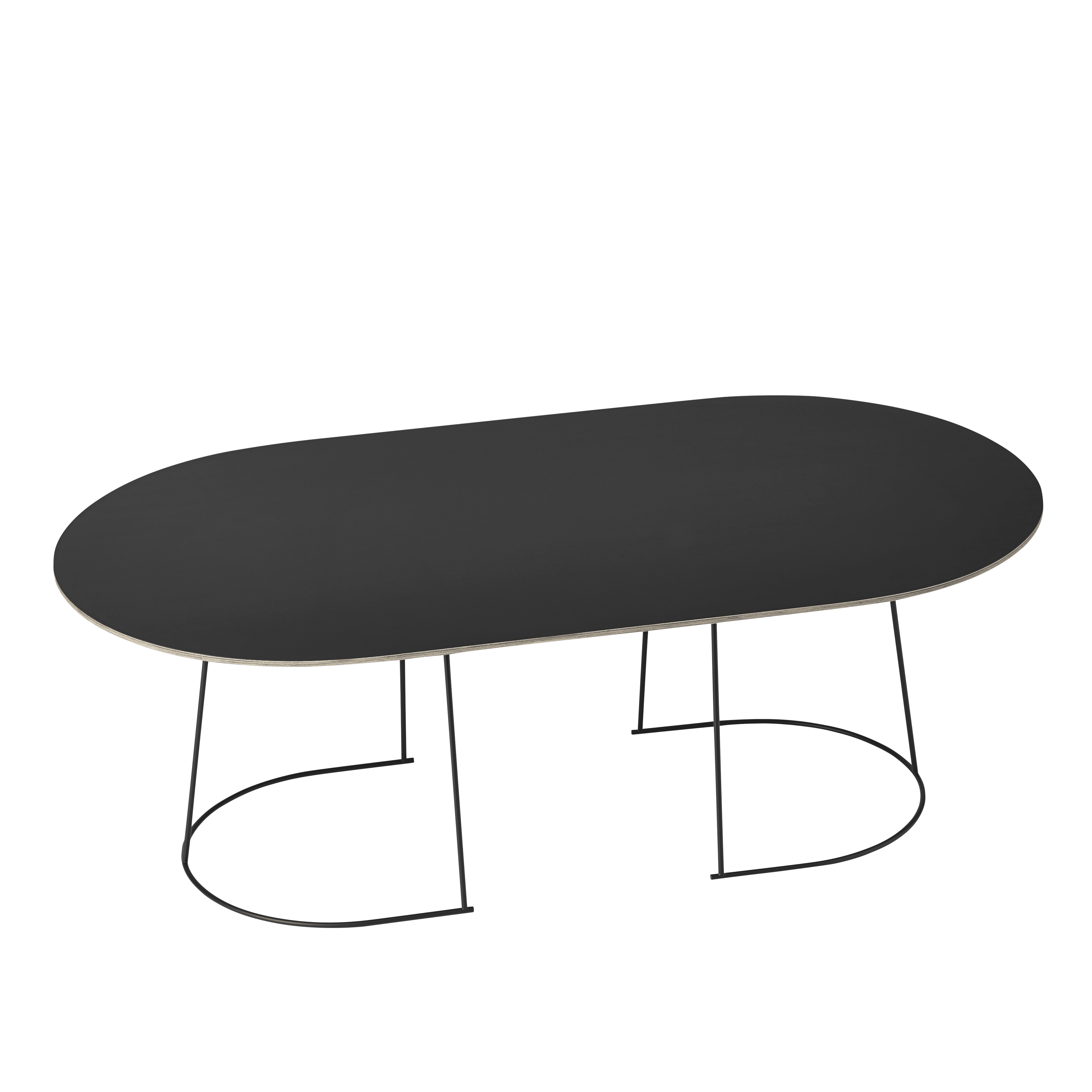 Zwarte AIRY salontafel van nanolaminaat met zwarte basis