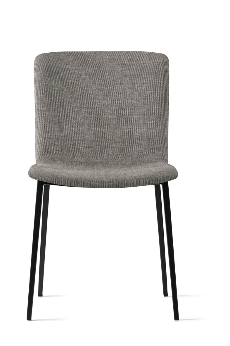 Krzesło ANNIE tapicerowane z czarną metalową podstawą do jadalni – Calligaris