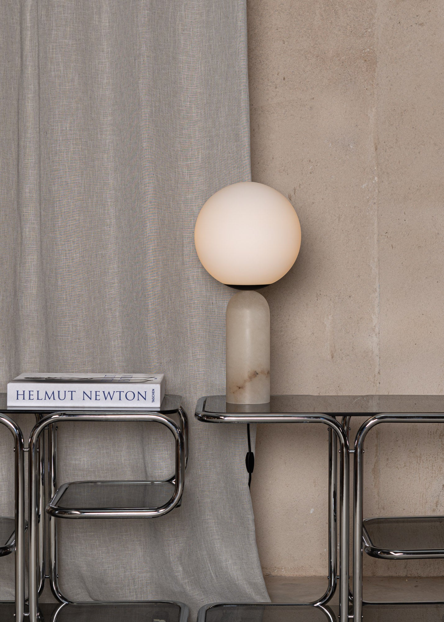 Tischlampe ATLAS weißer Alabaster