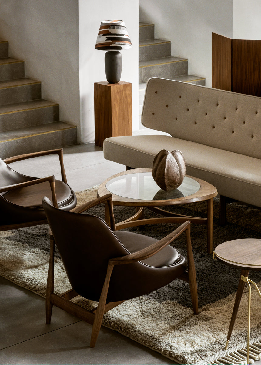 Sofa 3-zits RADIOHUS lichtgrijs met eiken basis