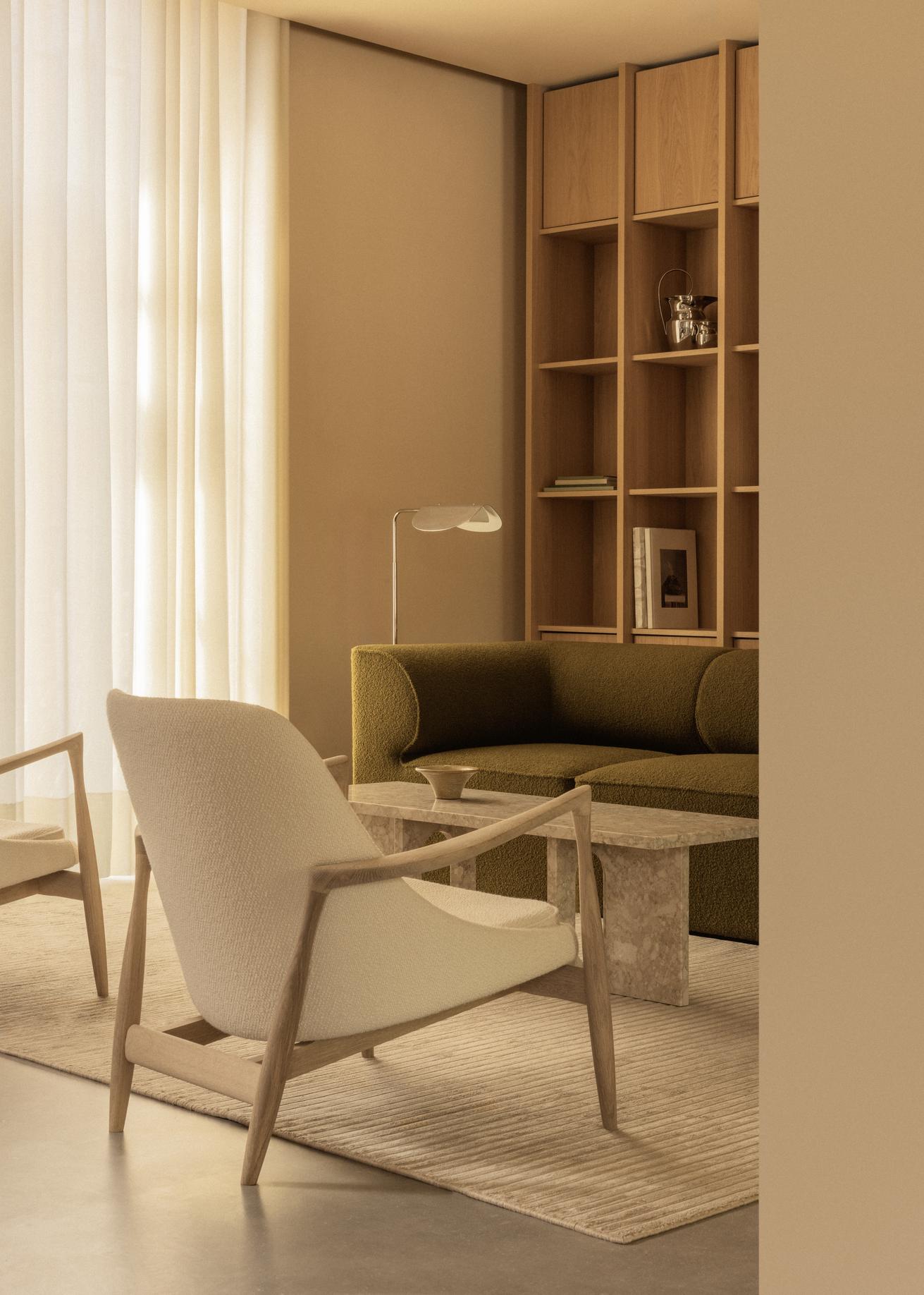 Vloerlamp WING gepolijst aluminium
