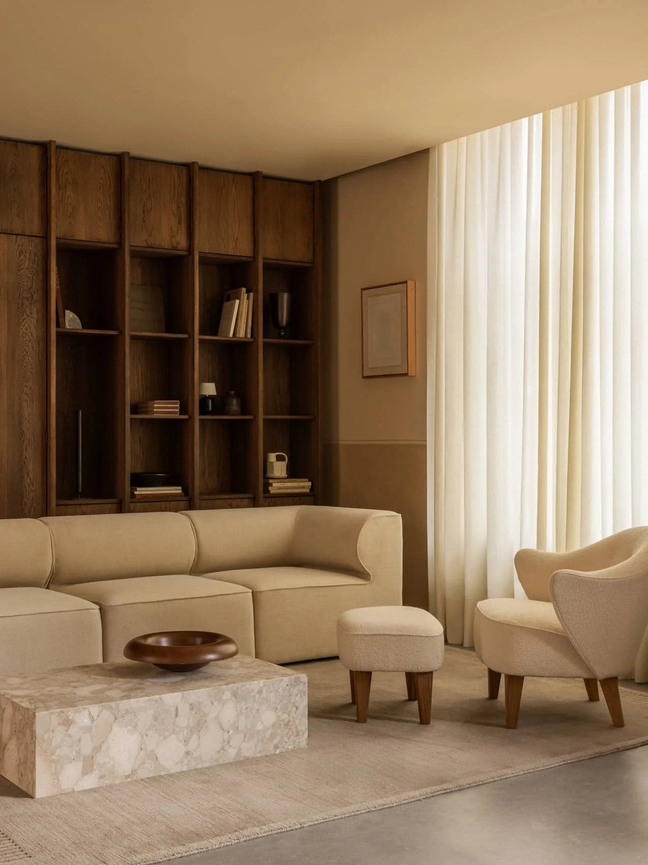 Modulaire 3-zitsbank EAVE jasmijnbeige