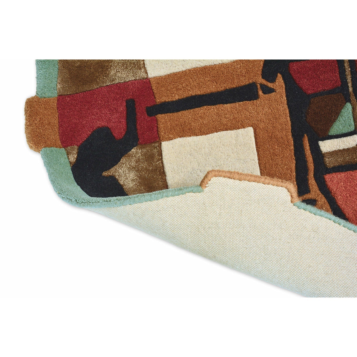 Runder Teppich ZODIAC SCORPIO braun-grün