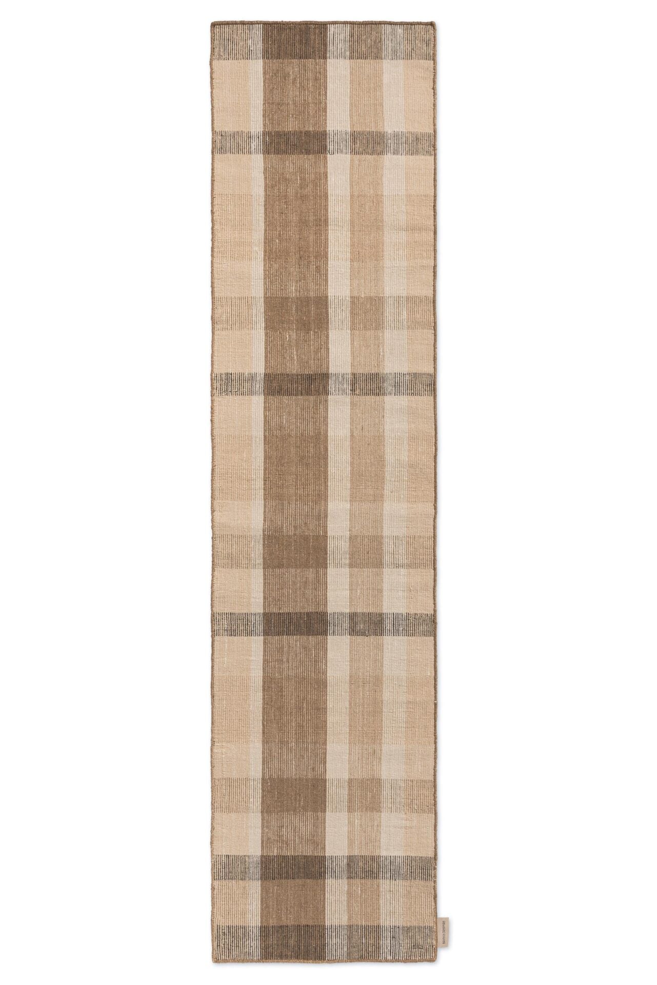 Outdoor Teppich Zona Block Stripe & Check Brown-Bege