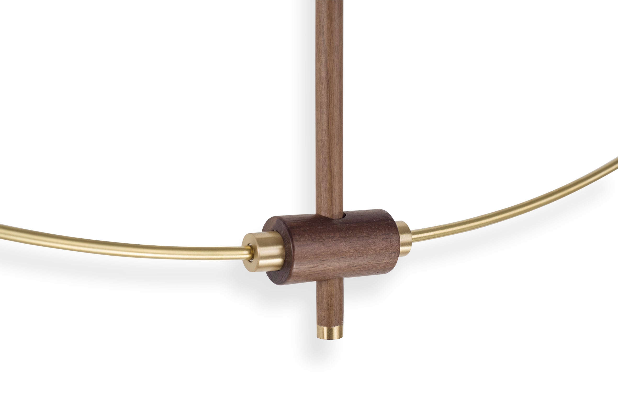 Wandklok BILBAO PREMIUM notenhout met messing