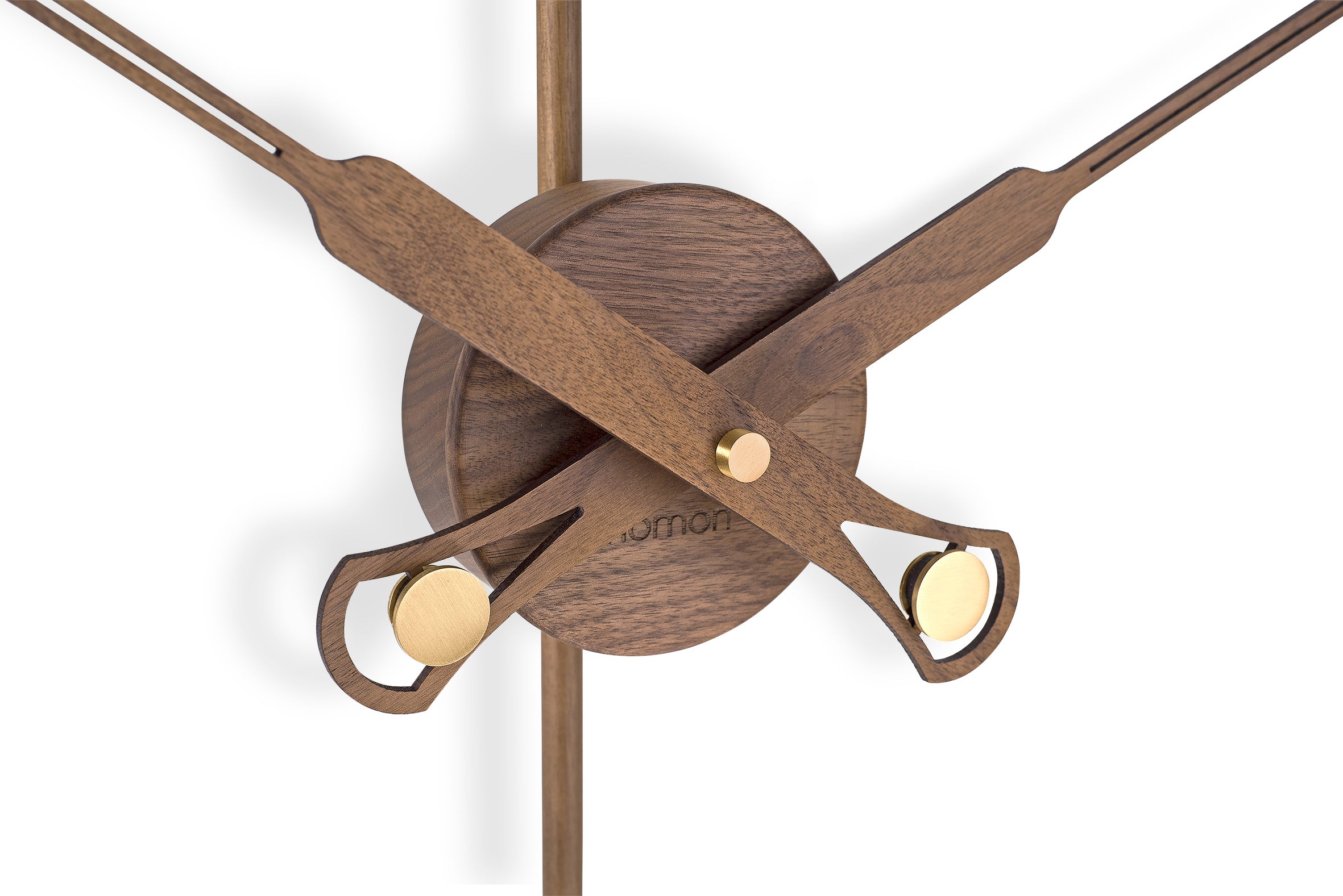 BILBAO PREMIUM wall clock walnut wood with brass