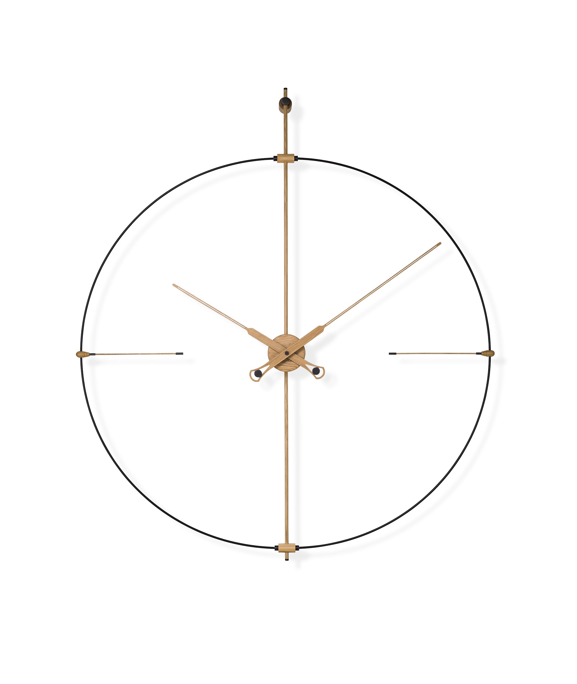 Wandklok BILBAO PREMIUM eikenhout met zwart
