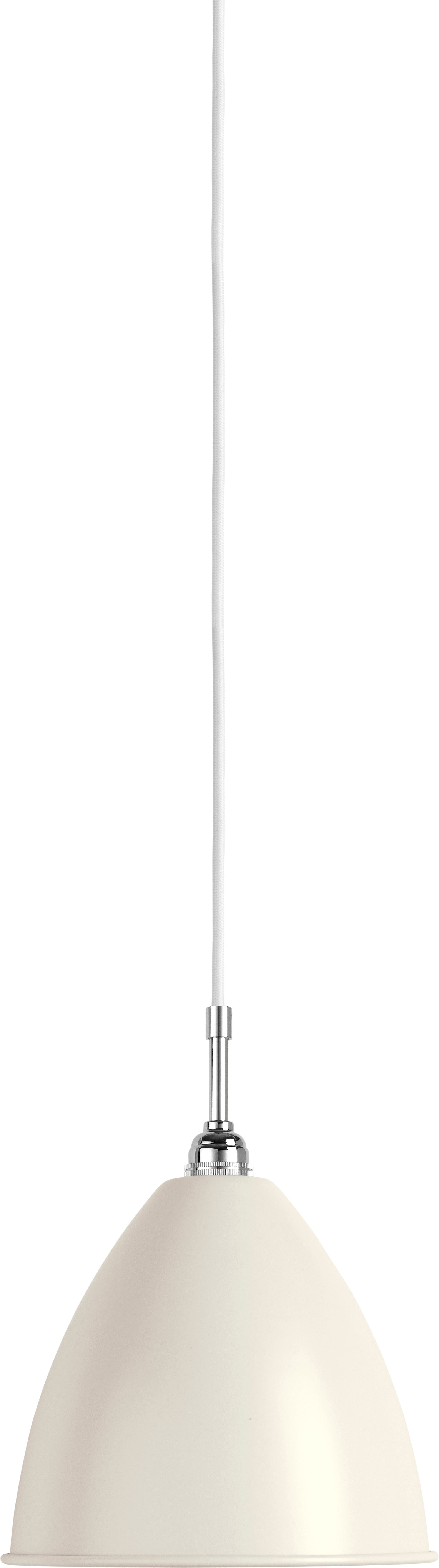 Pendelleuchte BESTLITE BL9 Chrom mit cremefarbenem Schirm