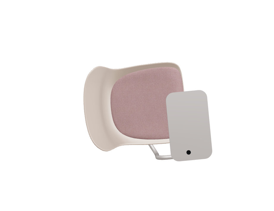 Draaistoel BALTIC 2 REMIX met metalen basis en wielen voor zachte oppervlakken