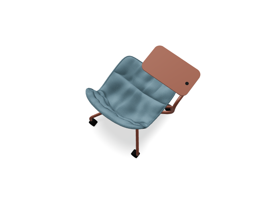 Swivel chair Baltic 2 soft duo metal base with wheels for a hard surface