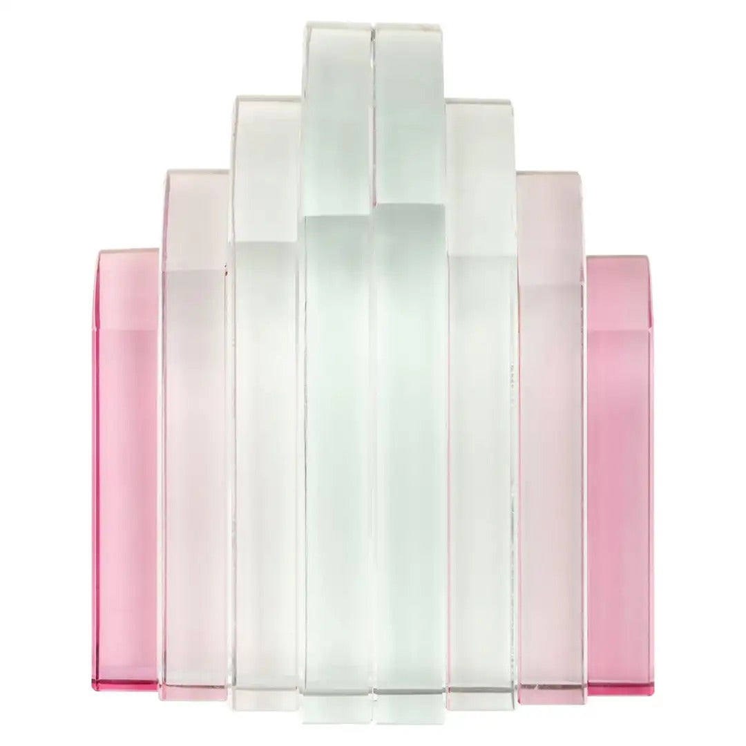 Boeksteun ALISSIA roze glas