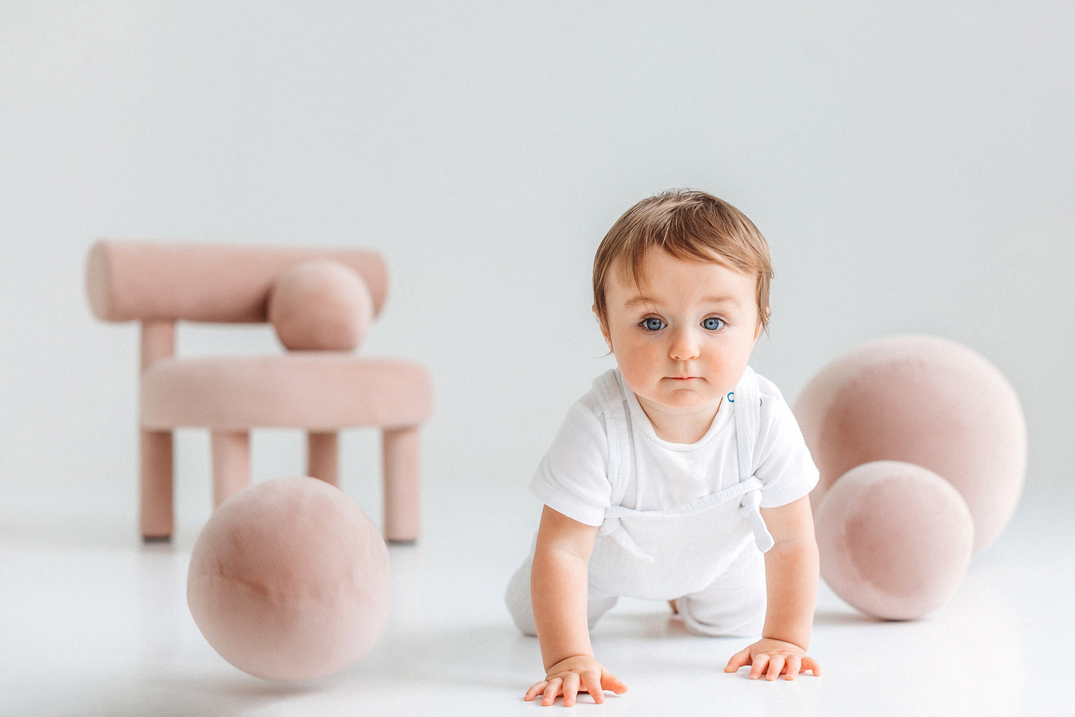 Kinderen poef BABY SPHERIC gestoffeerd
