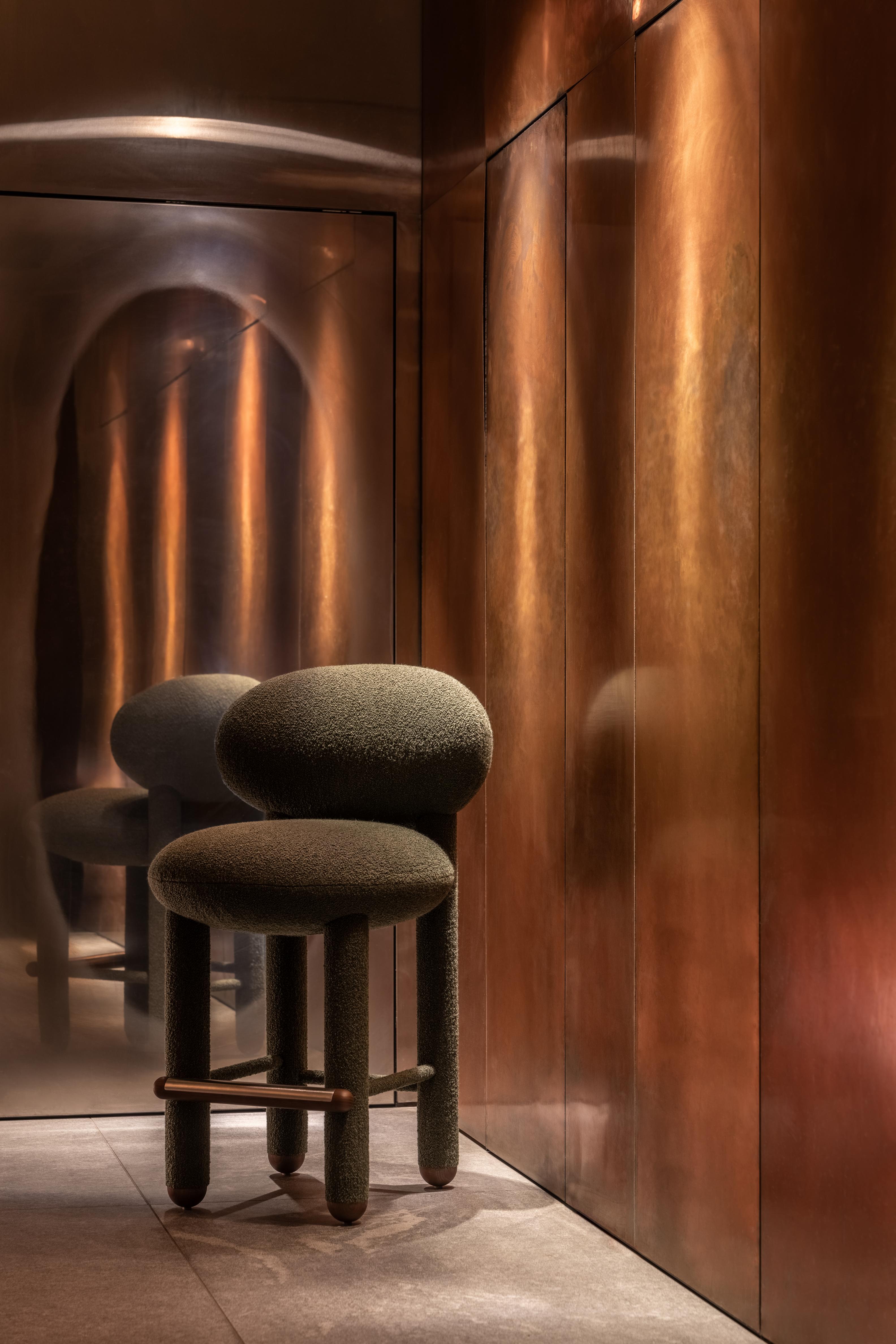 Upholstered FLOCK CS1 Bar Stool