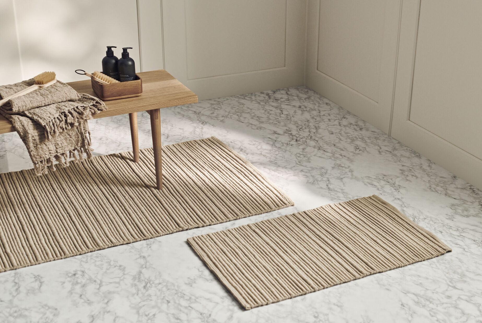 Sand Kelo Bathroom Rug