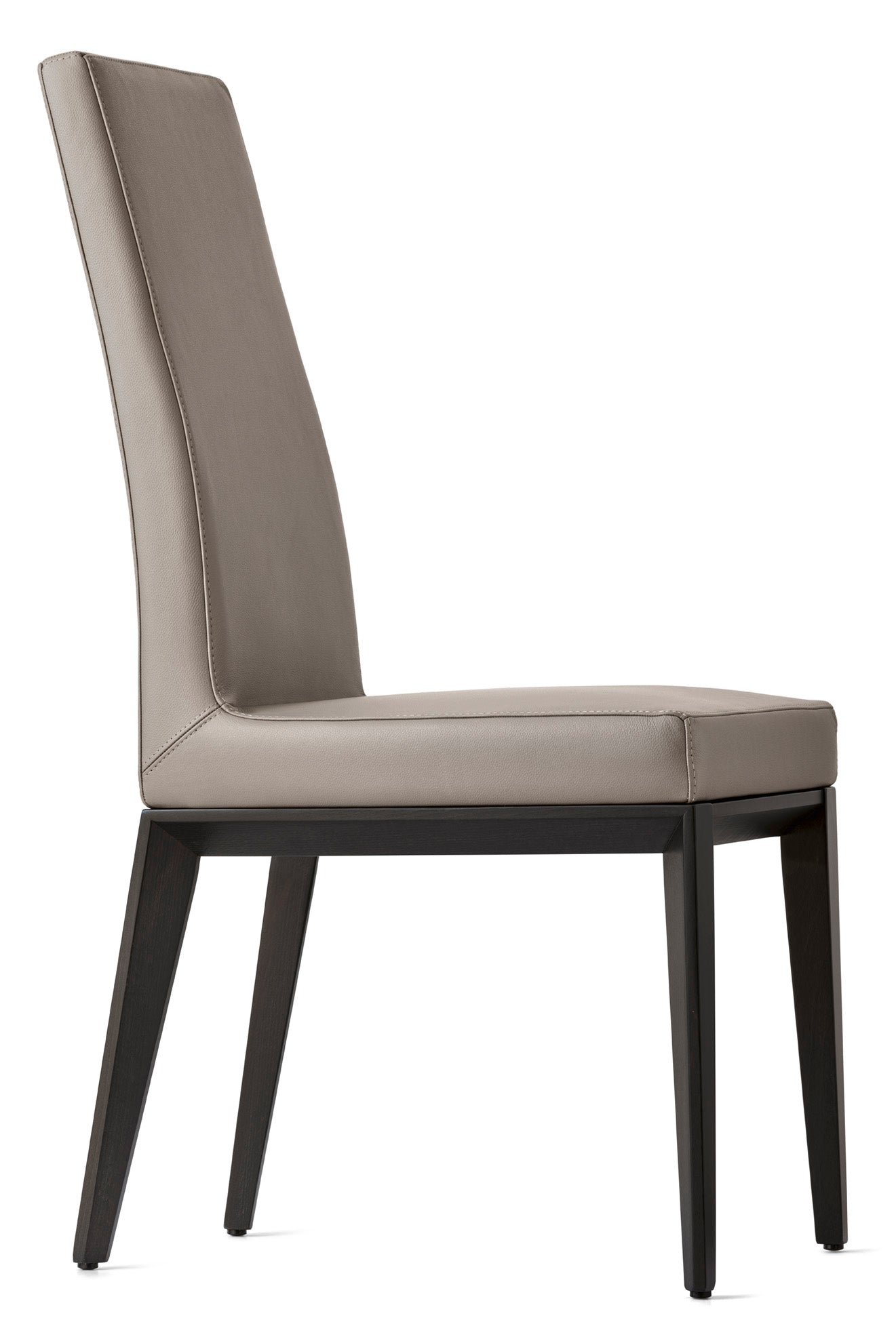 BESS upholstered chair with graphite wooden base