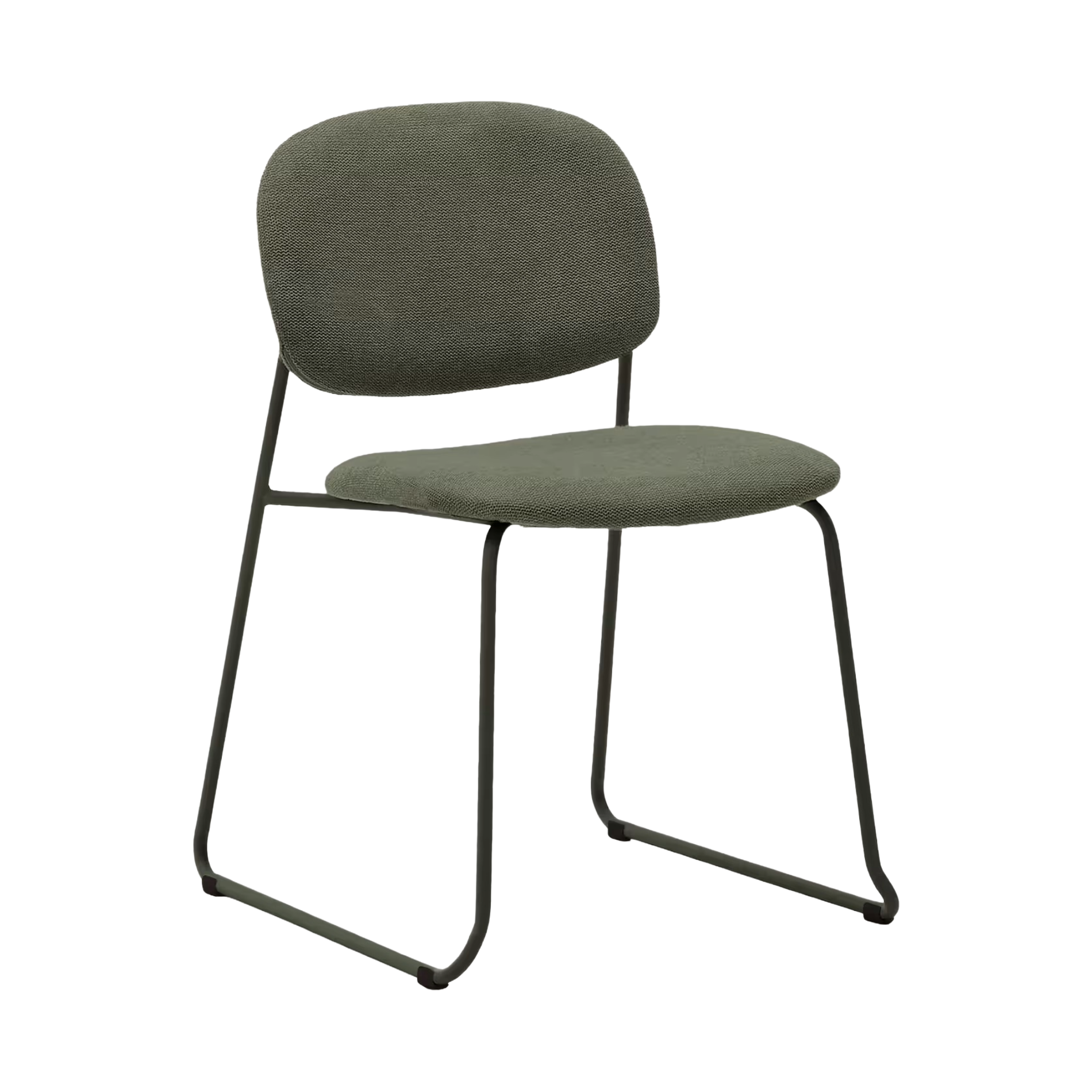 Krzesło MELI ciemnozielony z podstawą w kształcie płozy